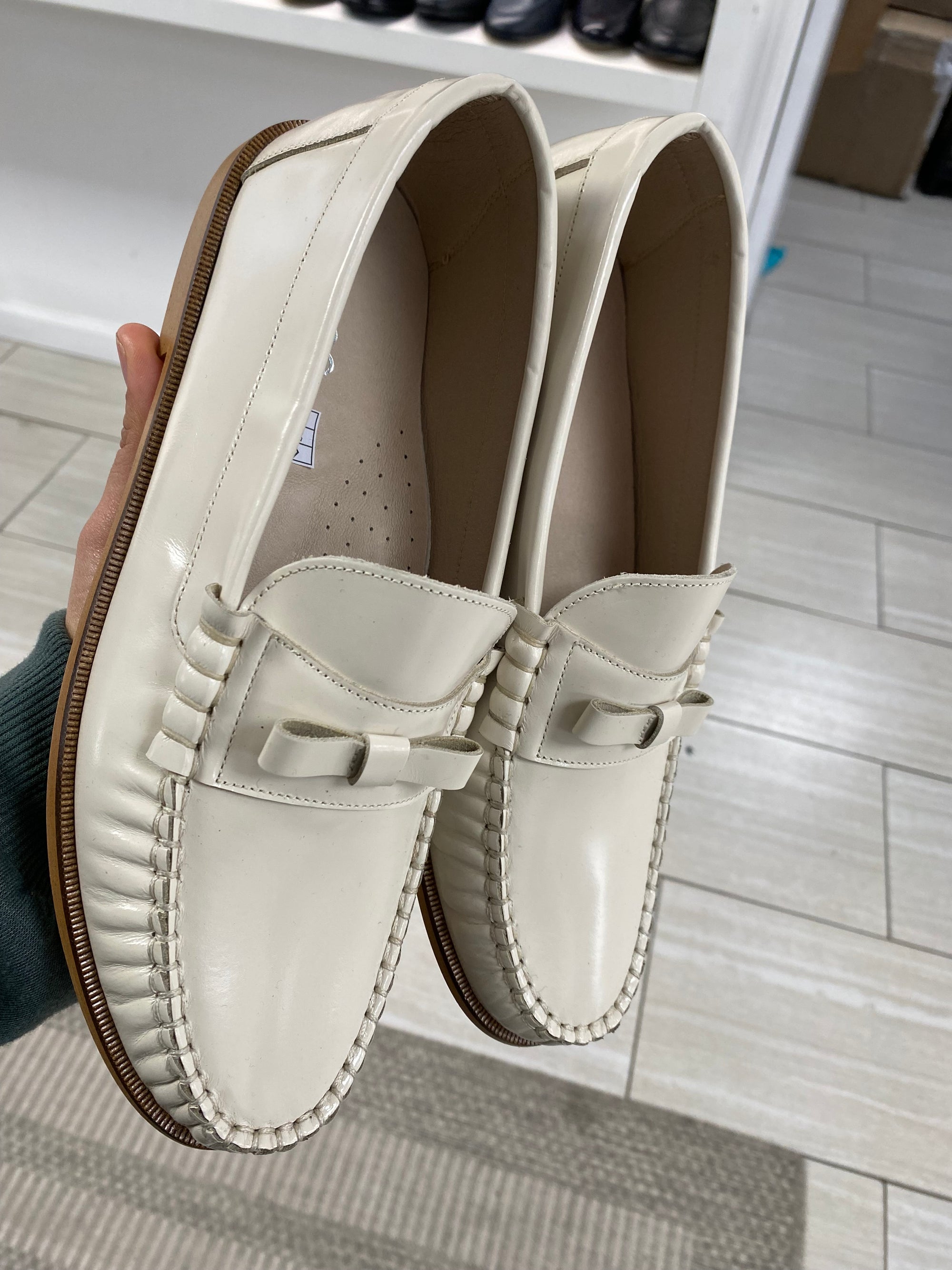 Spain+Co Cream Florentic Bow Loafer-Tassel Children Shoes