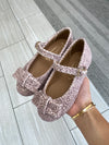 Papanatas Rosepale Wool Bow Mary Jane-Tassel Children Shoes