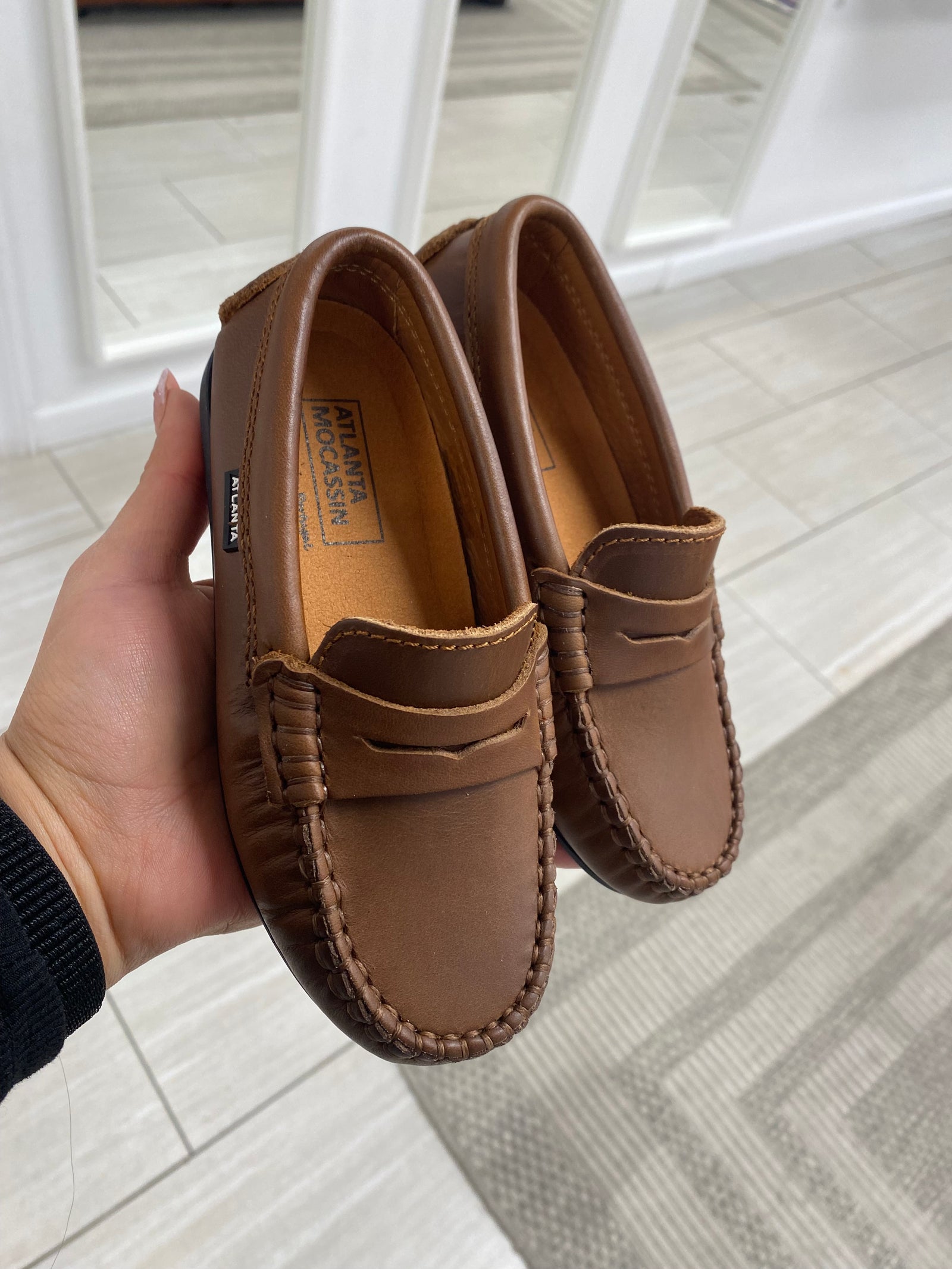 Atlanta Mocassin Luggage Vintage Penny Loafer-Tassel Children Shoes