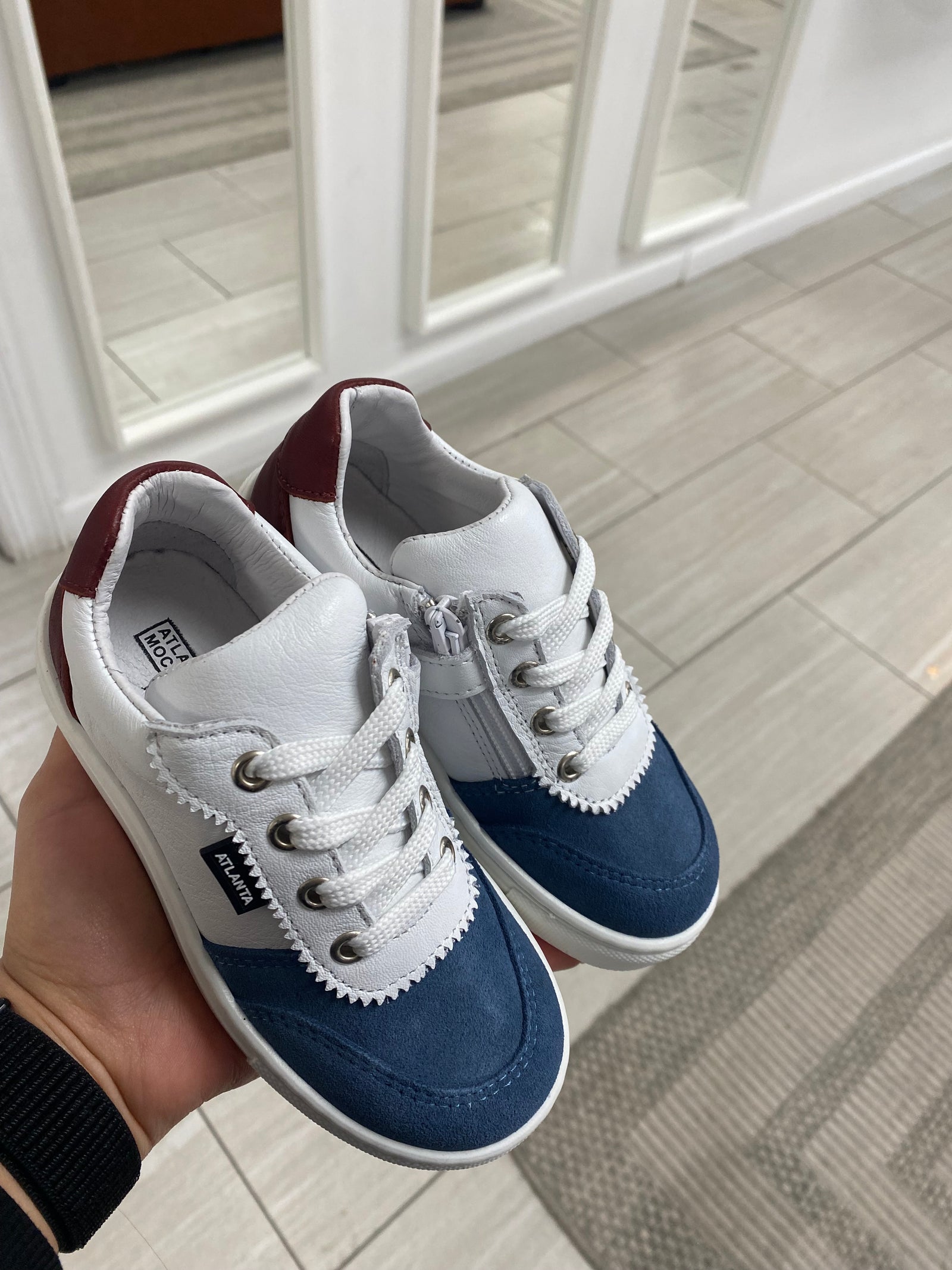 Atlanta Mocassin White Multi Color Sneaker-Tassel Children Shoes