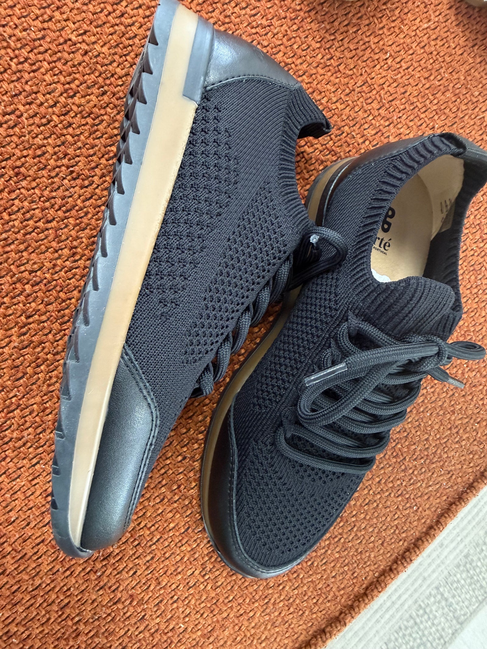 Porte Black Knit Sneaker-Tassel Children Shoes