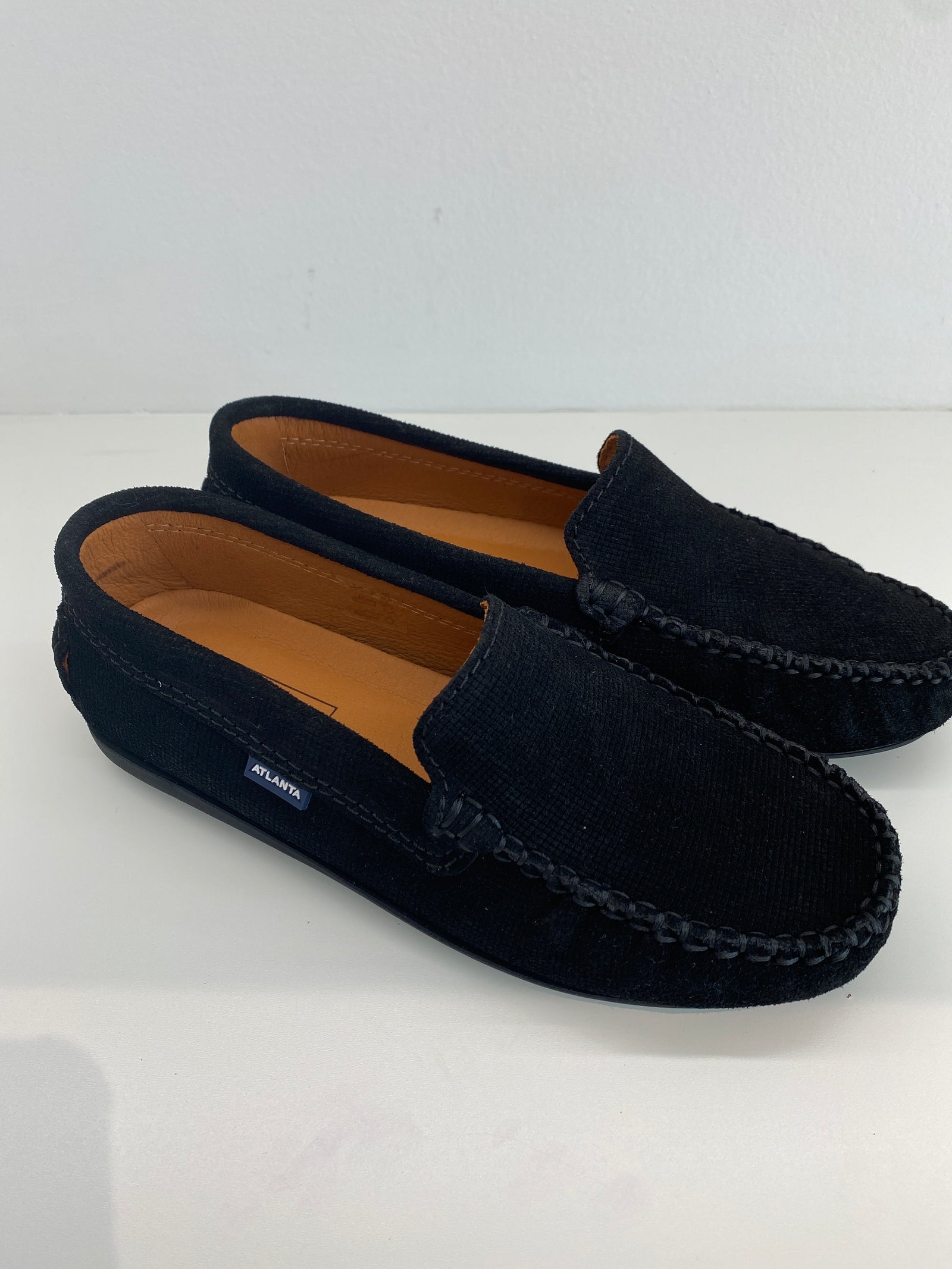 Atlanta Mocassin Black Twill Loafer-Tassel Children Shoes
