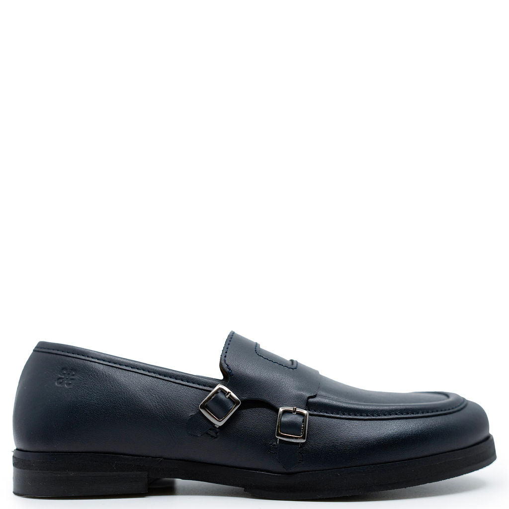 Porte Navy Monk Dress Loafer-Tassel Children Shoes