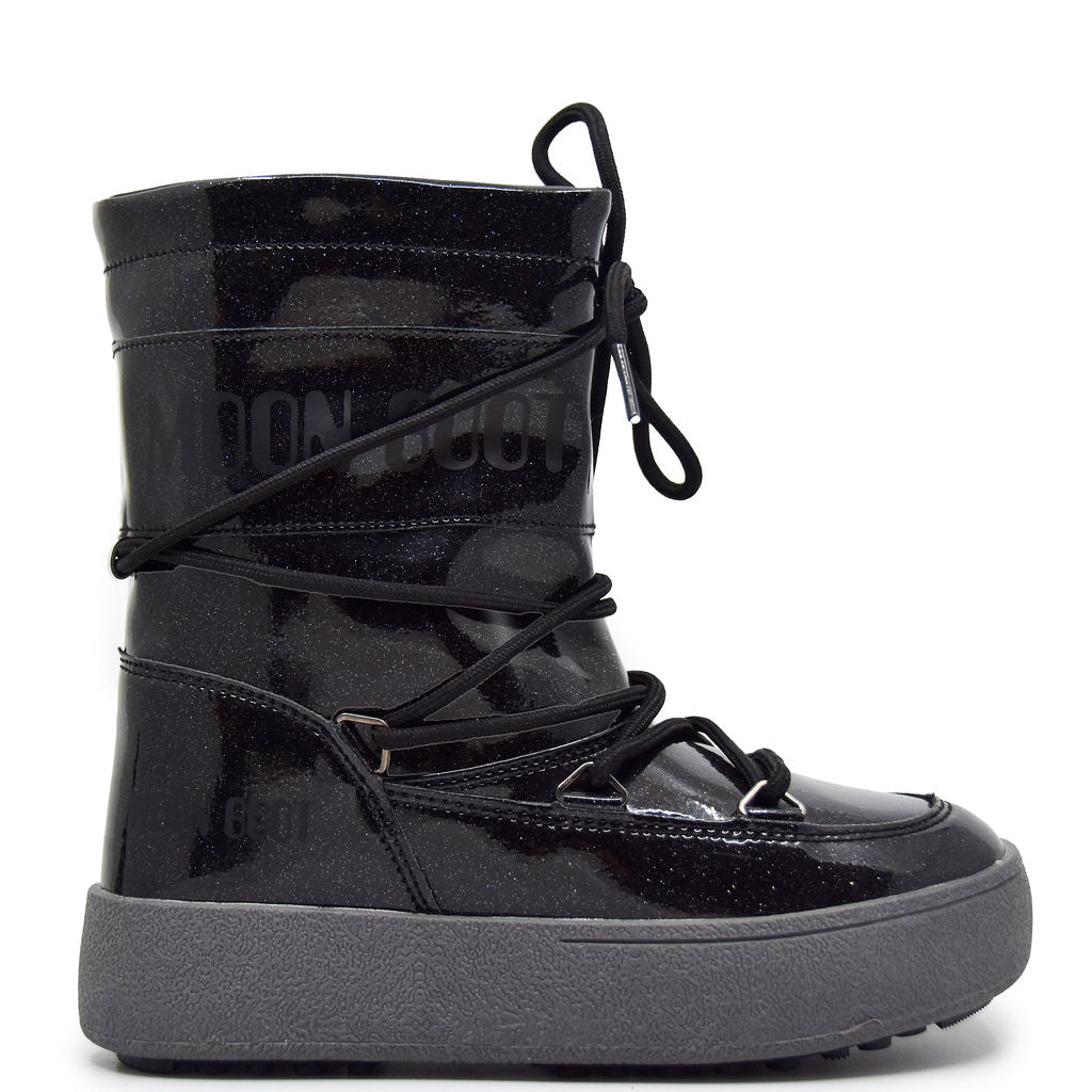 Moon Boot Black Glitter Tube-Tassel Children Shoes