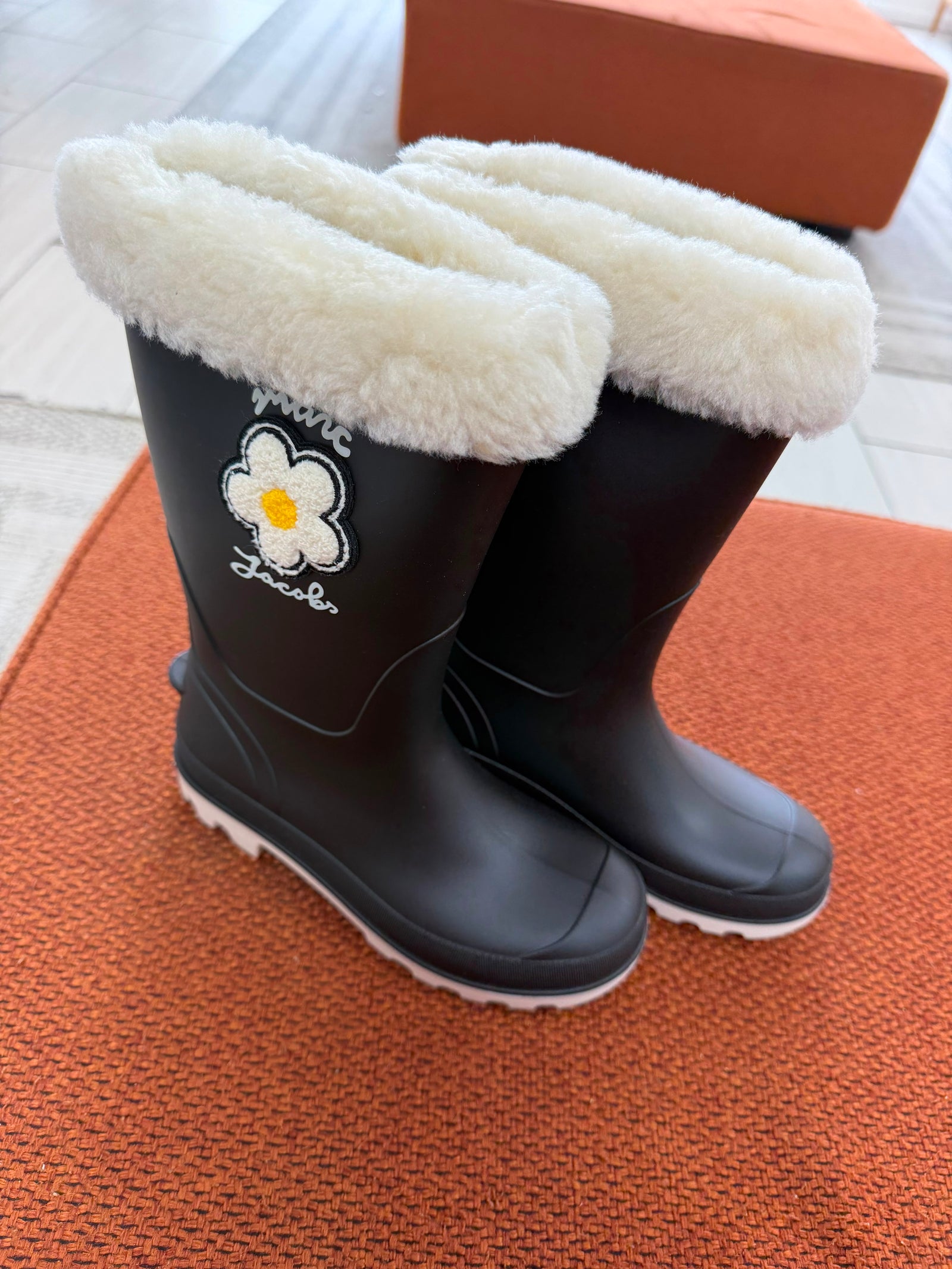 Marc Jacobs Black Rainboot-Tassel Children Shoes
