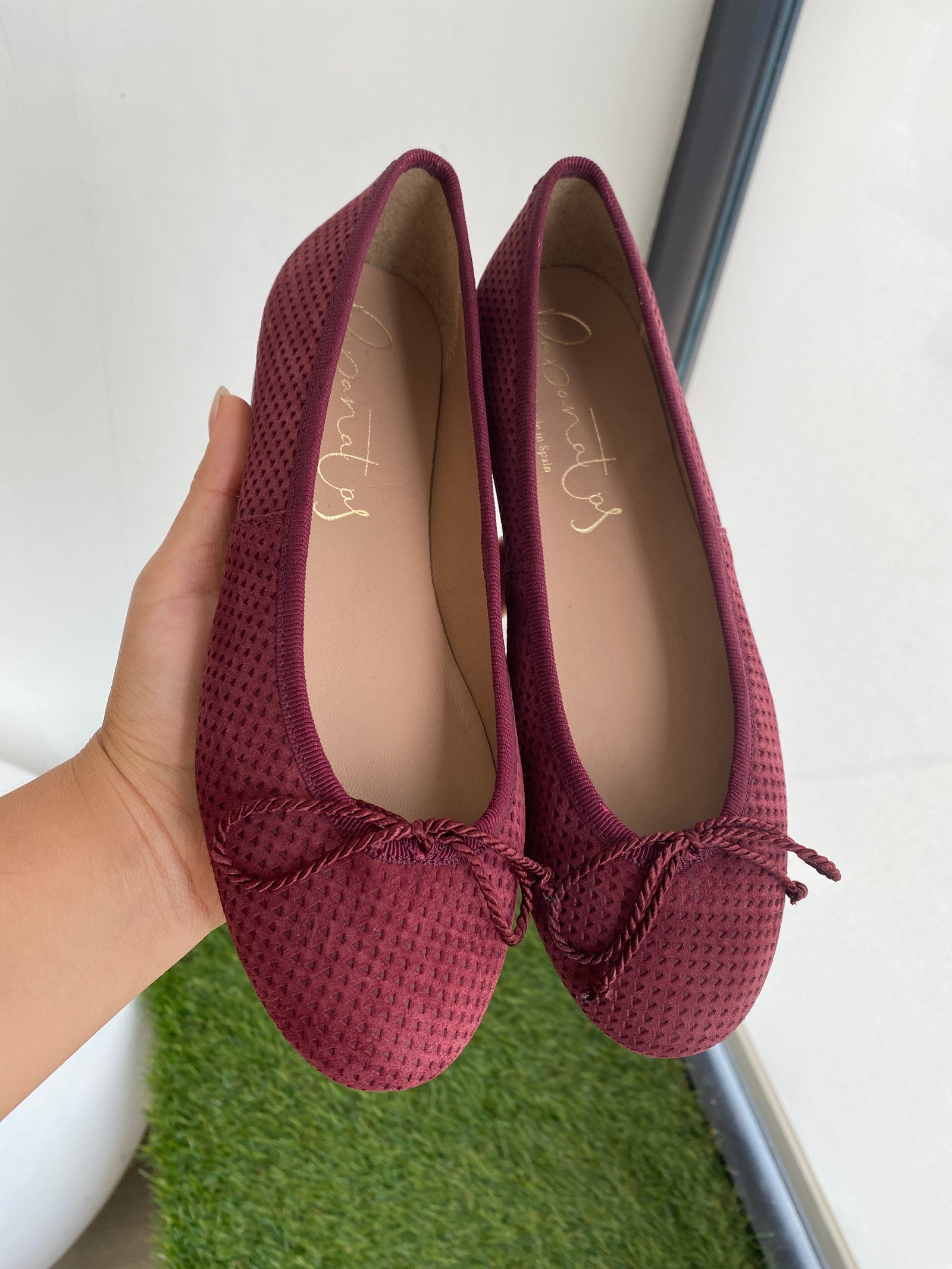 Papanatas Wine Stamped Ballet Flat-Tassel Children Shoes