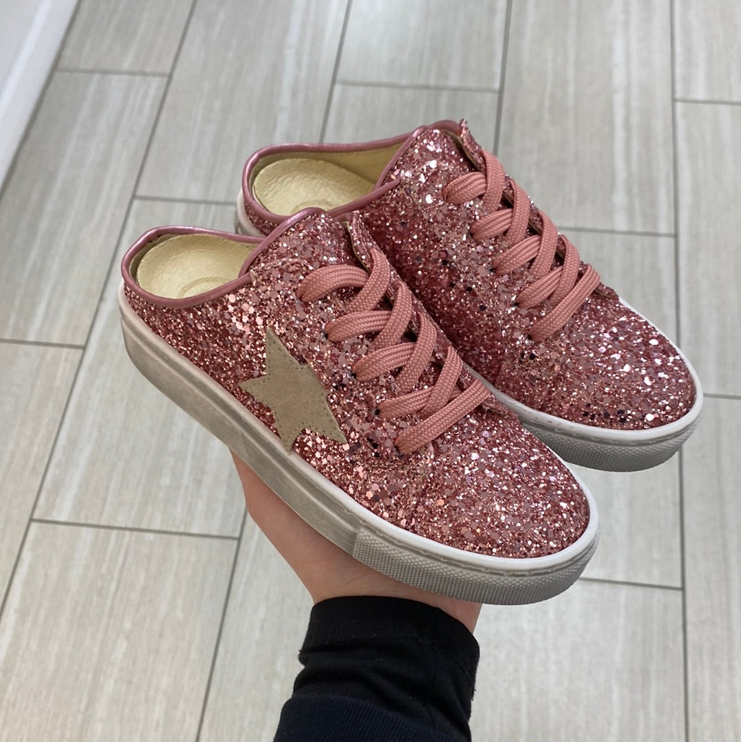 Blublonc Glitter Sneaker Mule-Tassel Children Shoes