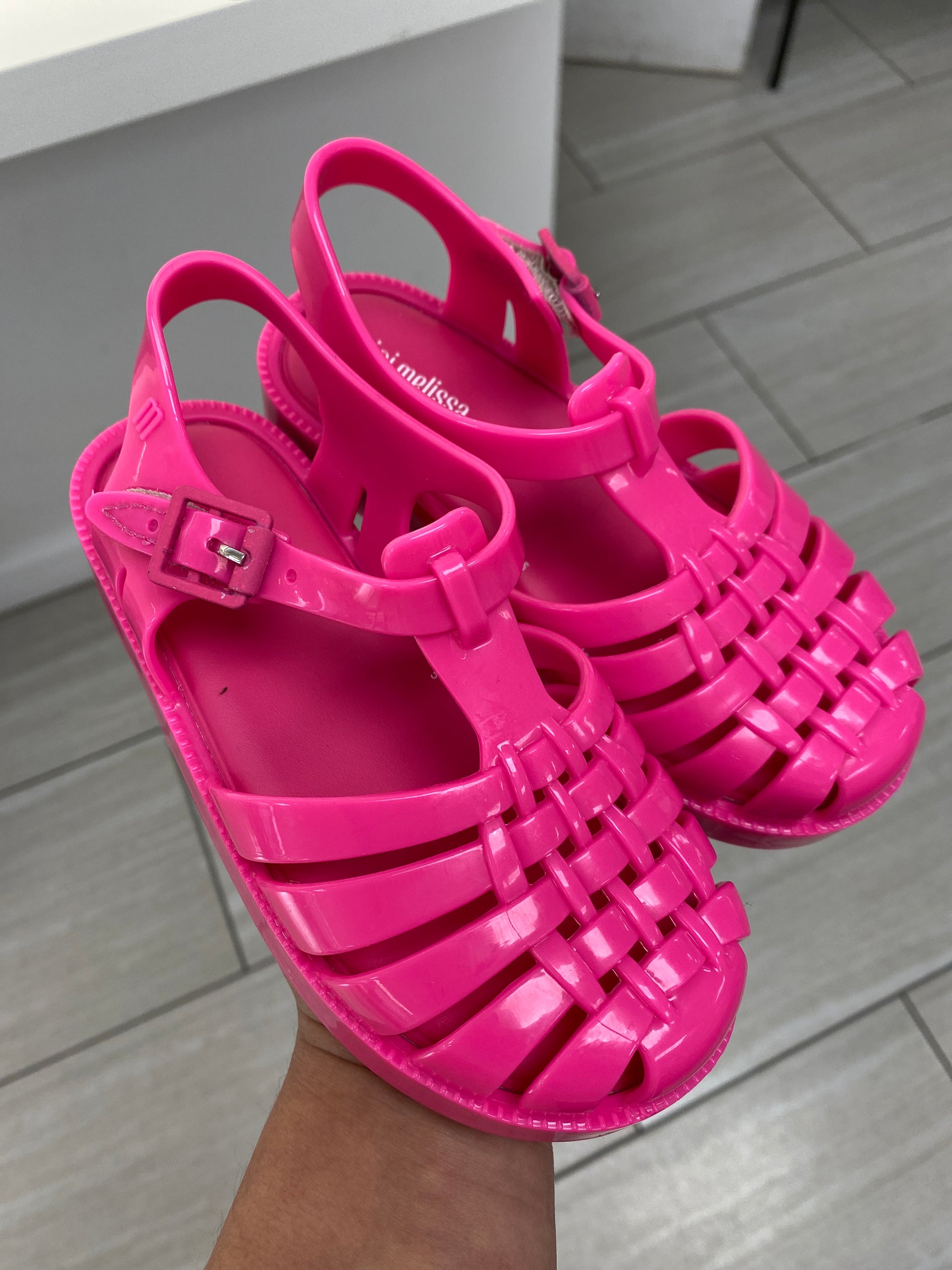 Mini Melissa Pink Posession Gladiator Sandal-Tassel Children Shoes