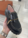 Rondinella Black and Gold Zipper Chunky Loafer-Tassel Children Shoes