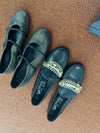 Spain+Co Black Multi Chain Loafer-Tassel Children Shoes