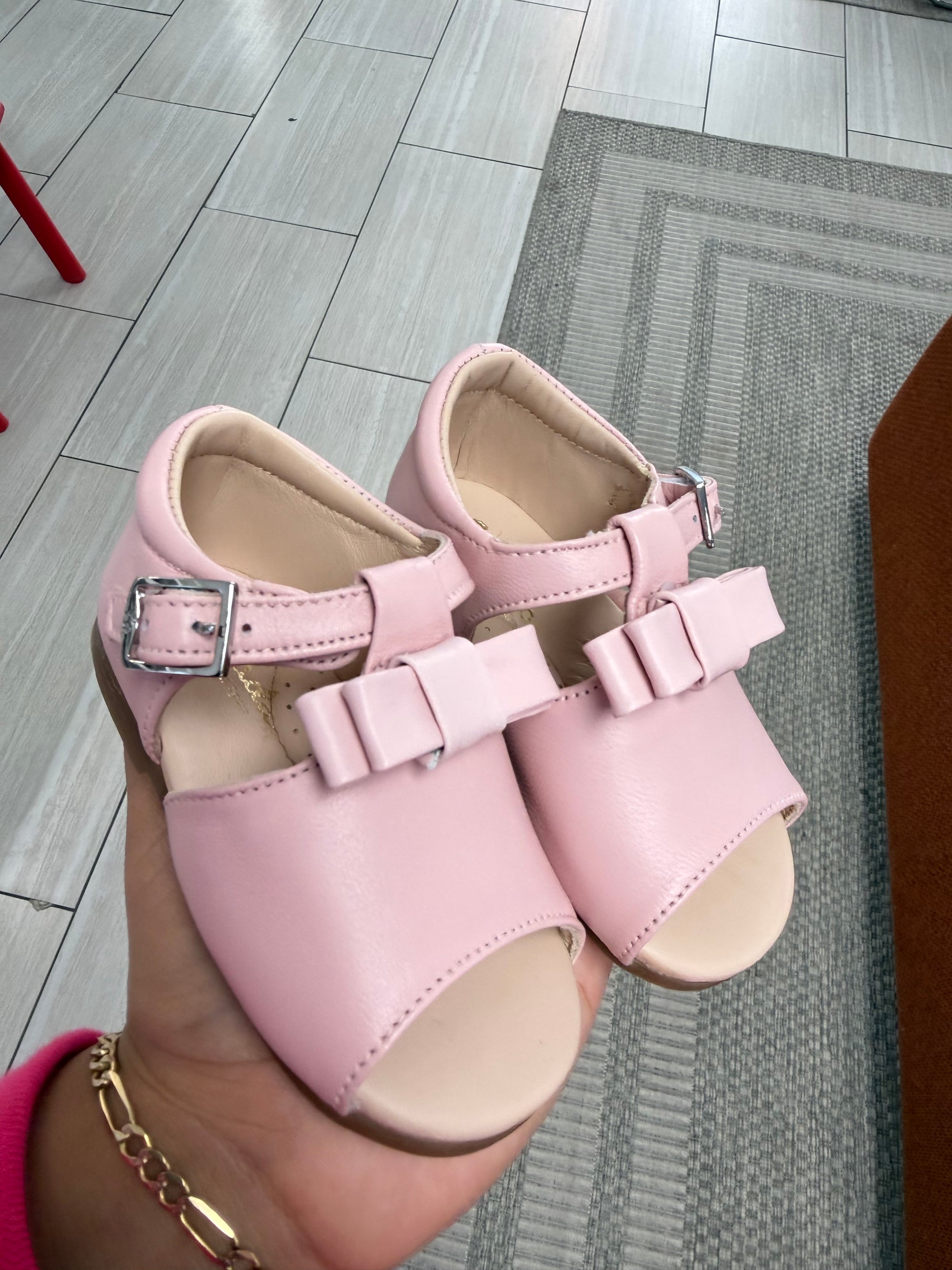 Papanatas Rose Bow Baby Sandal-Tassel Children Shoes