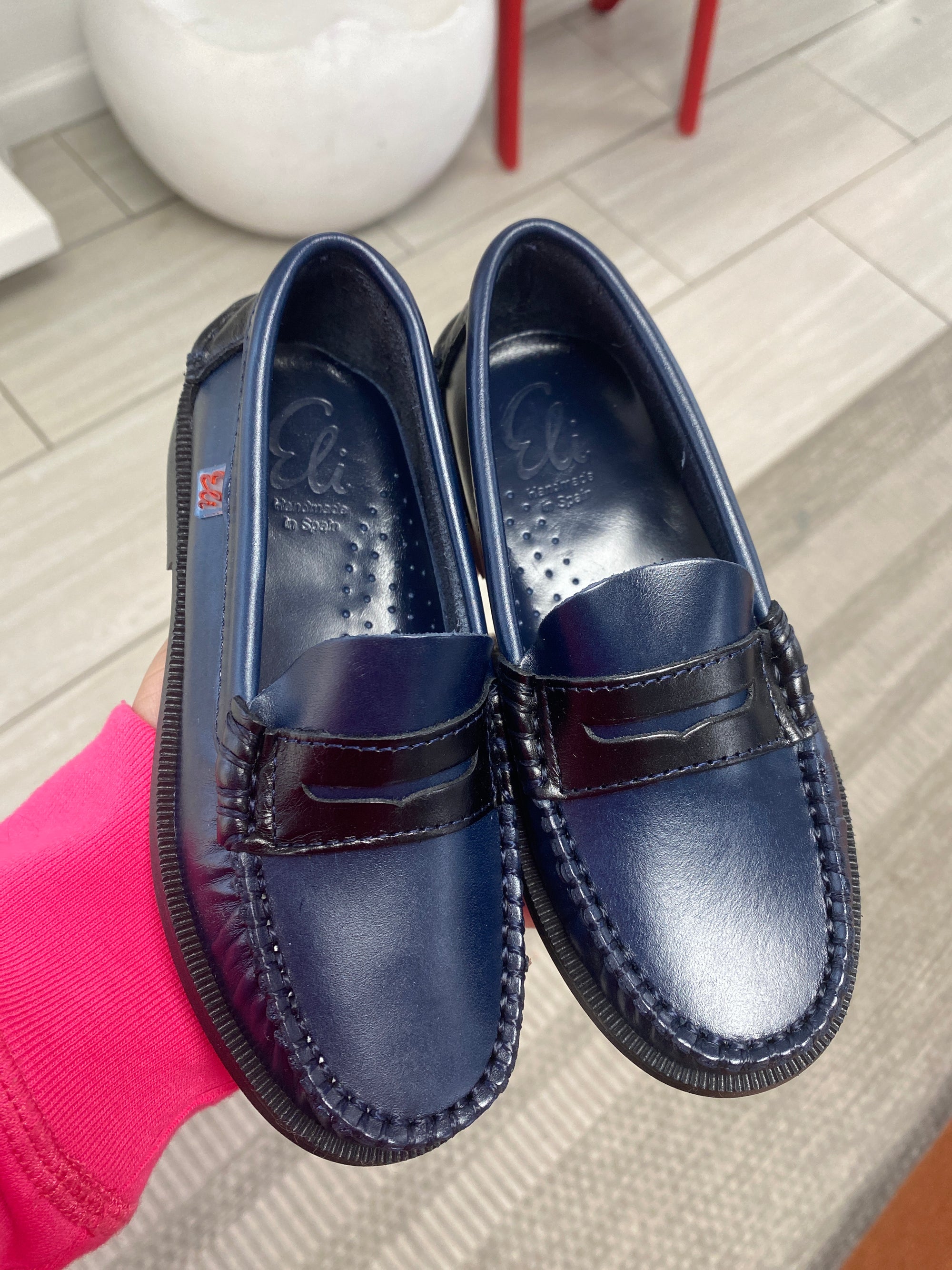 Papanatas Marino and Black Penny Loafer-Tassel Children Shoes