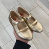 Blublonc Champagne Double Strap Mary Jane-Tassel Children Shoes