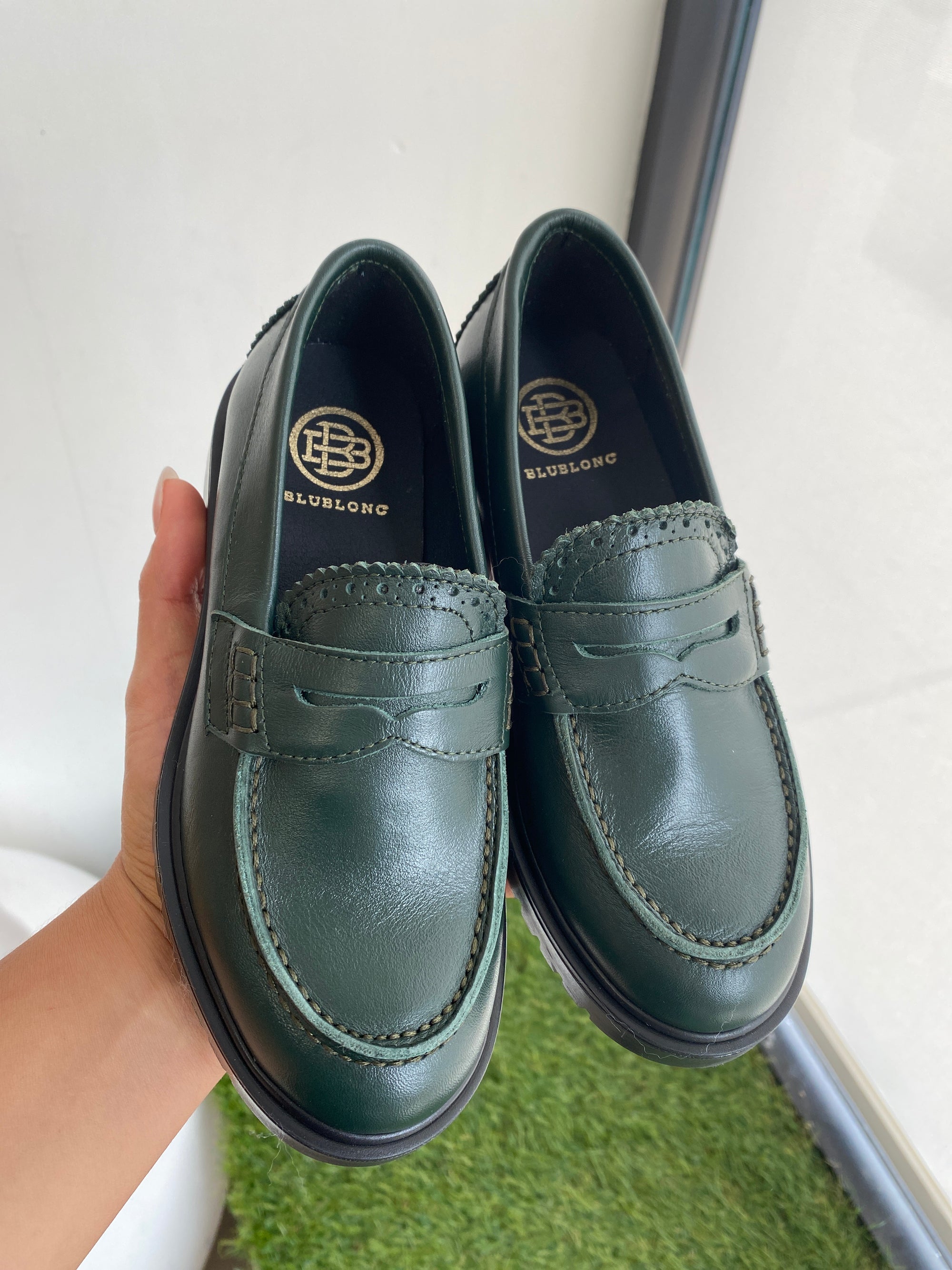 Blublonc Hunter Scalloped Chunky Loafer-Tassel Children Shoes