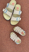 Blublonc Canvas Buckle Slide-Tassel Children Shoes