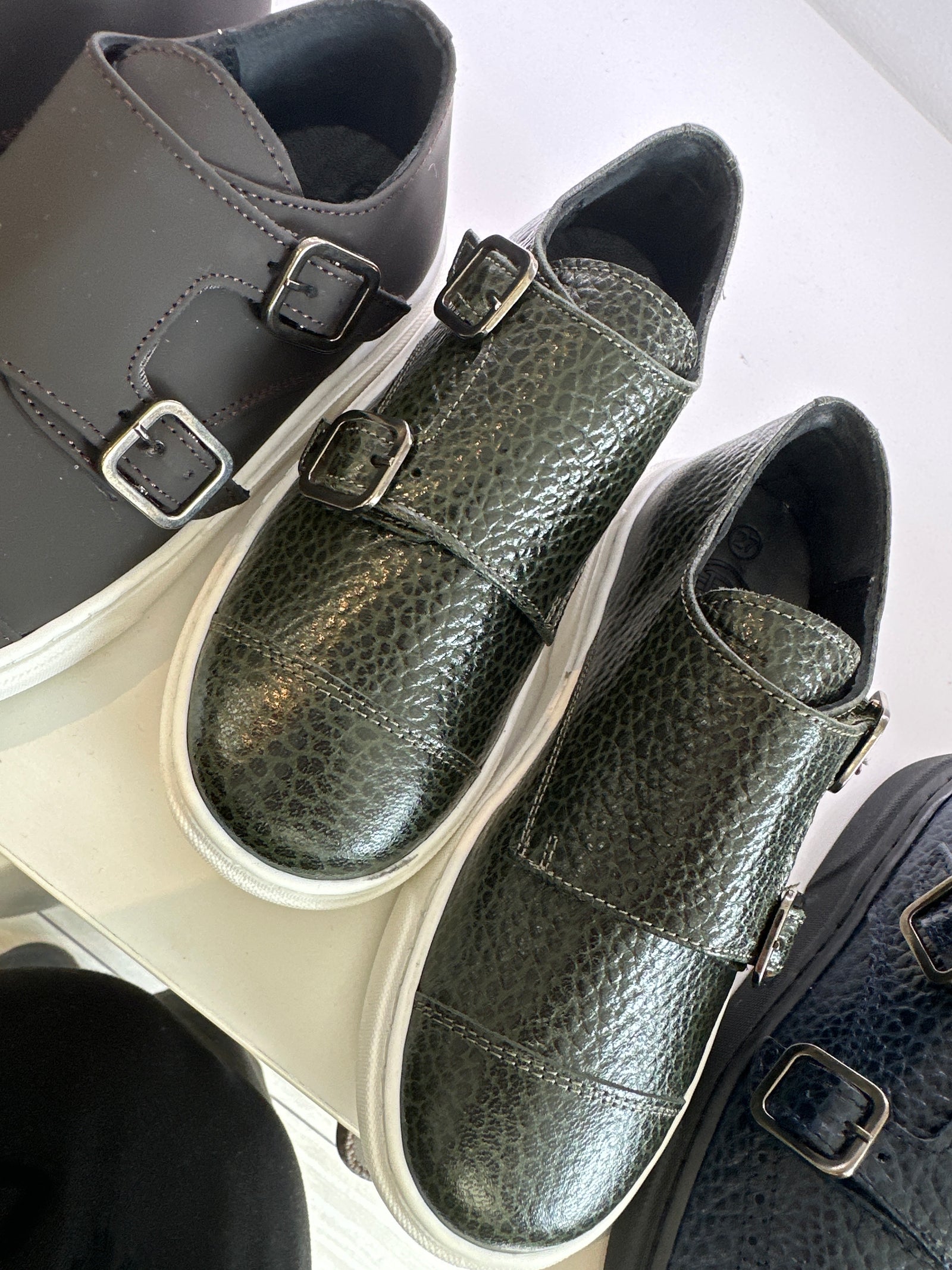 Blublonc Hunter Pebbled Captoe Dress Sneaker-Tassel Children Shoes