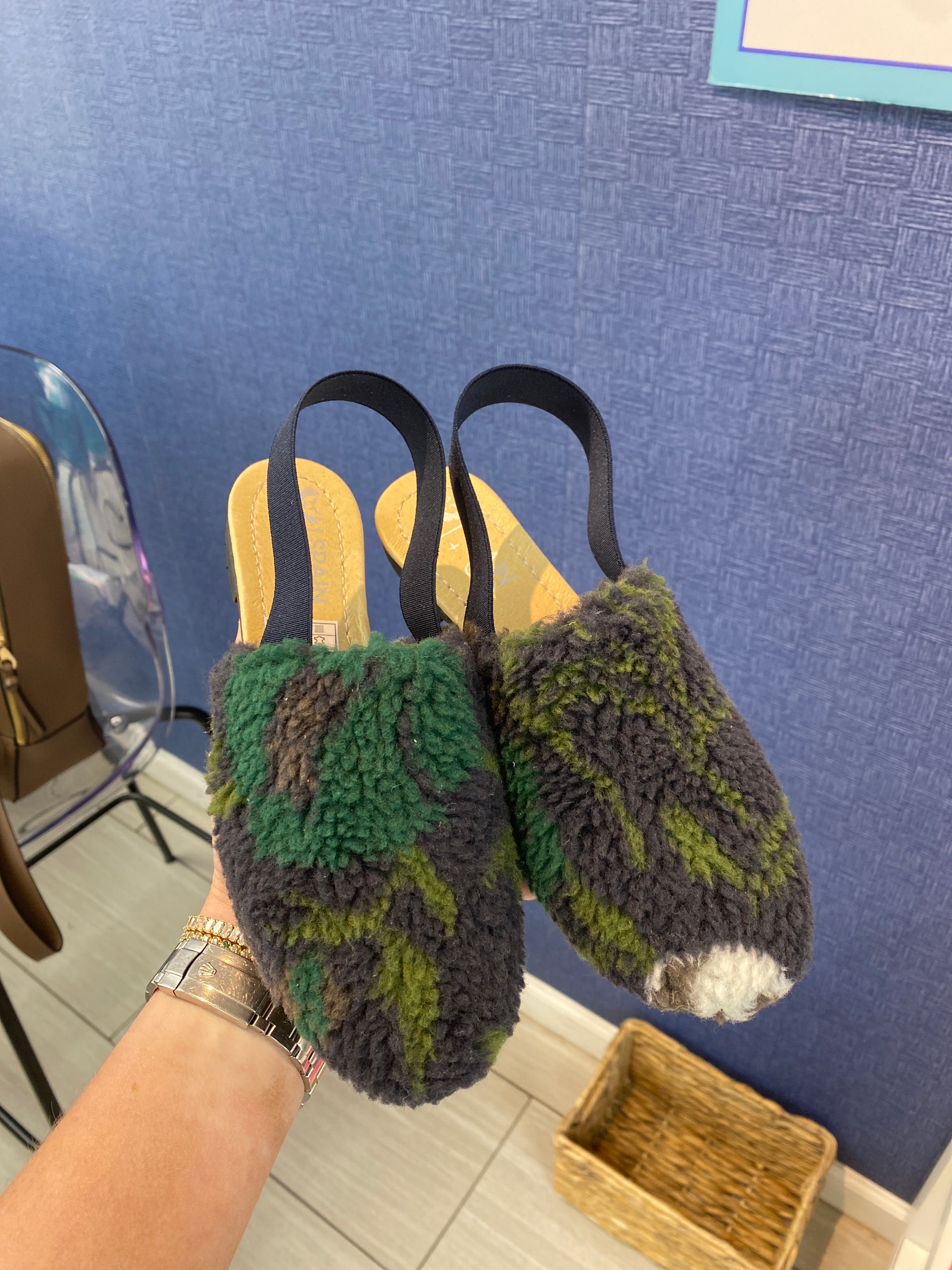 Spain+Co Fur Slingback-Tassel Children Shoes