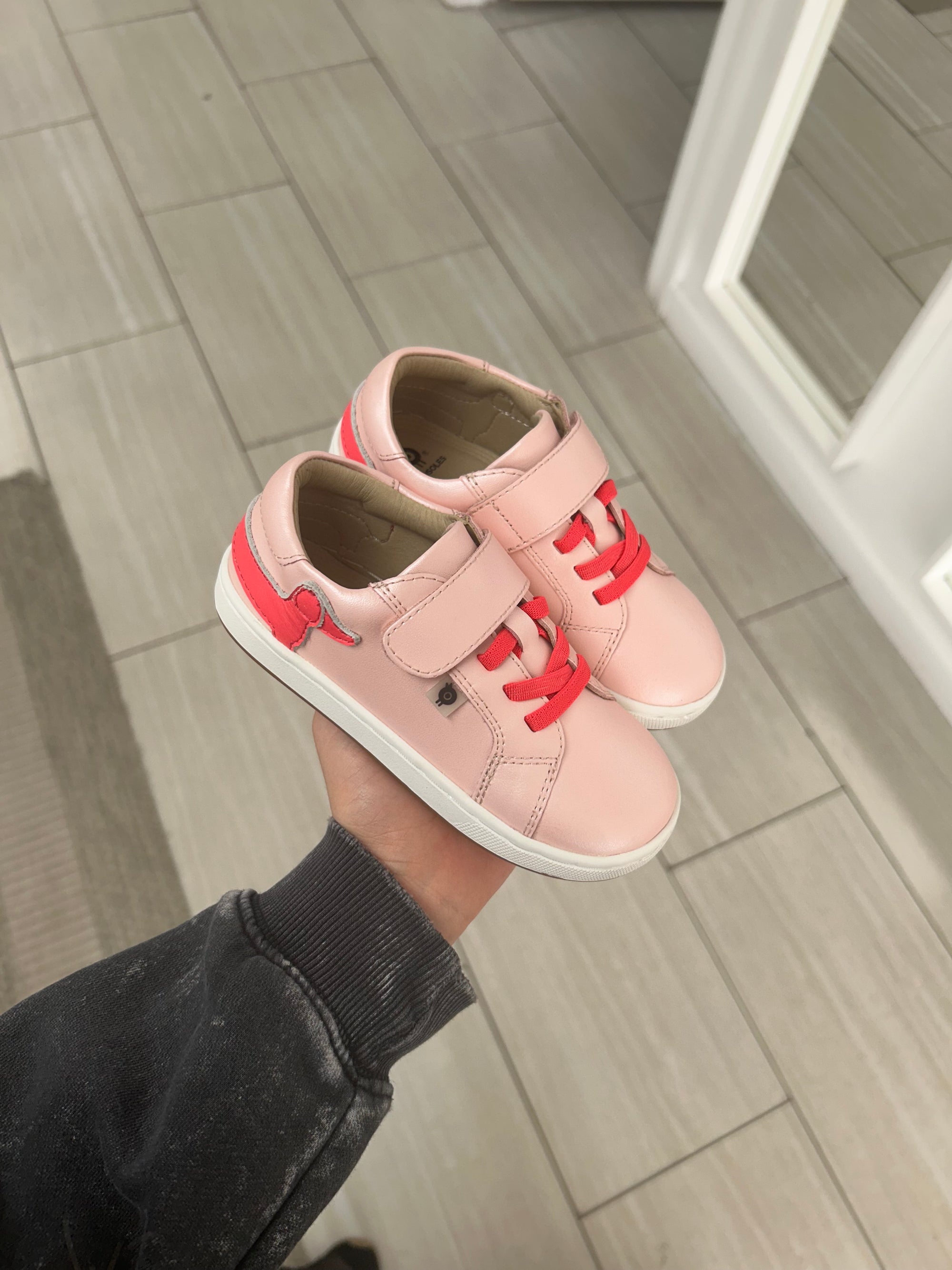Old Soles Pink Poodle Sneaker-Tassel Children Shoes