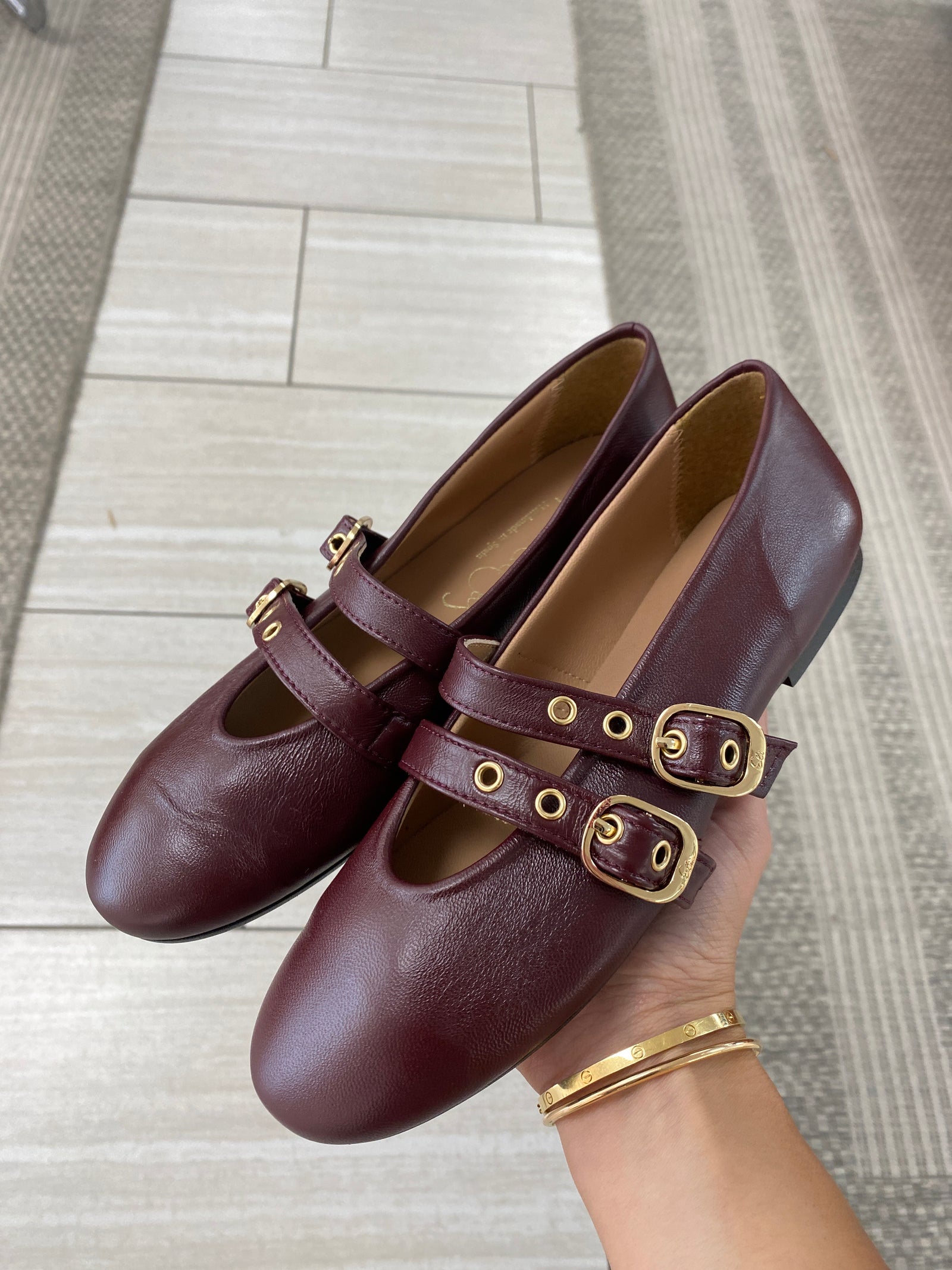 Papanatas Berry Double Buckle Mary Jane-Tassel Children Shoes