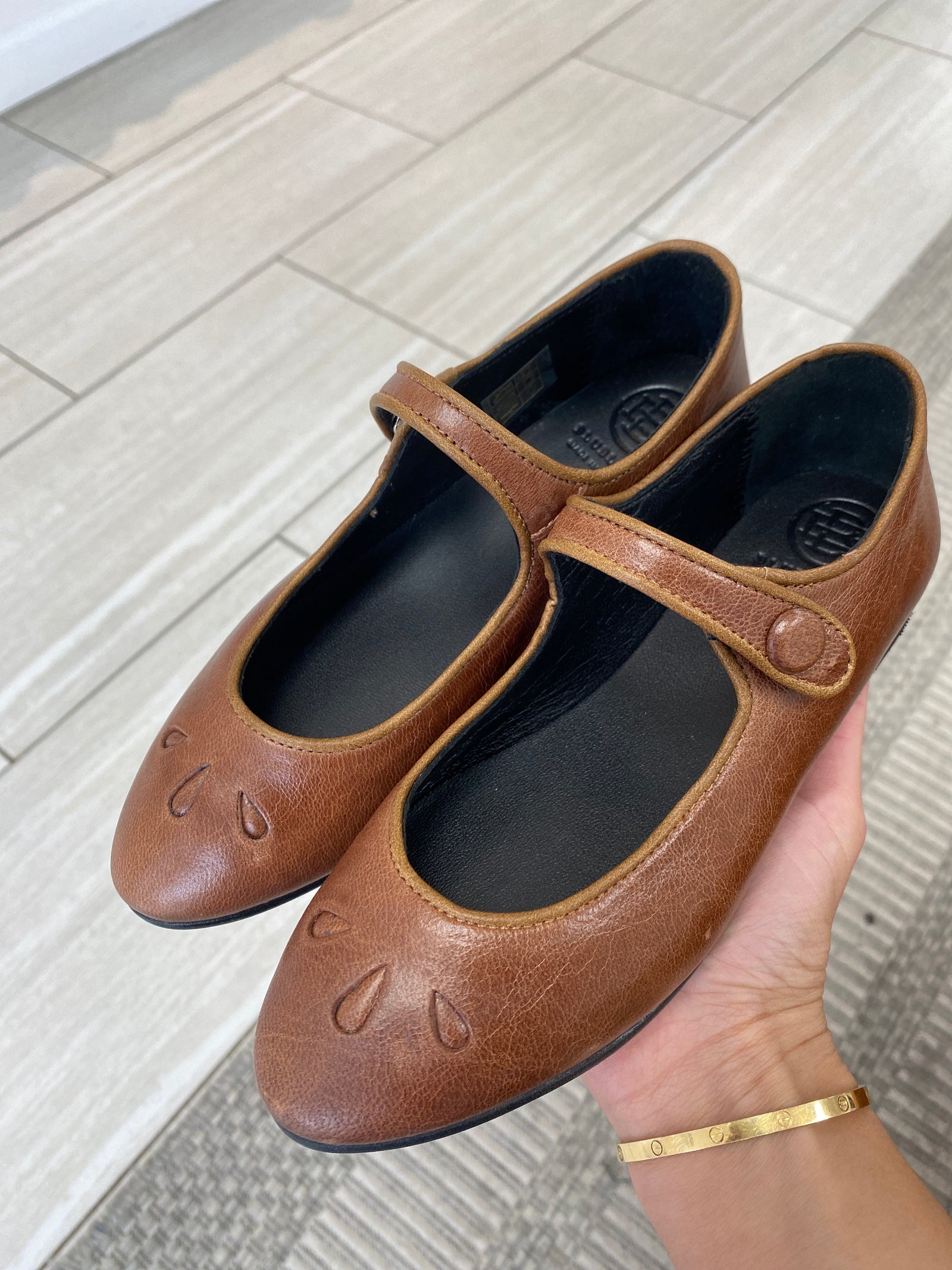 Blublonc Luggage Teardrop Mary Jane-Tassel Children Shoes