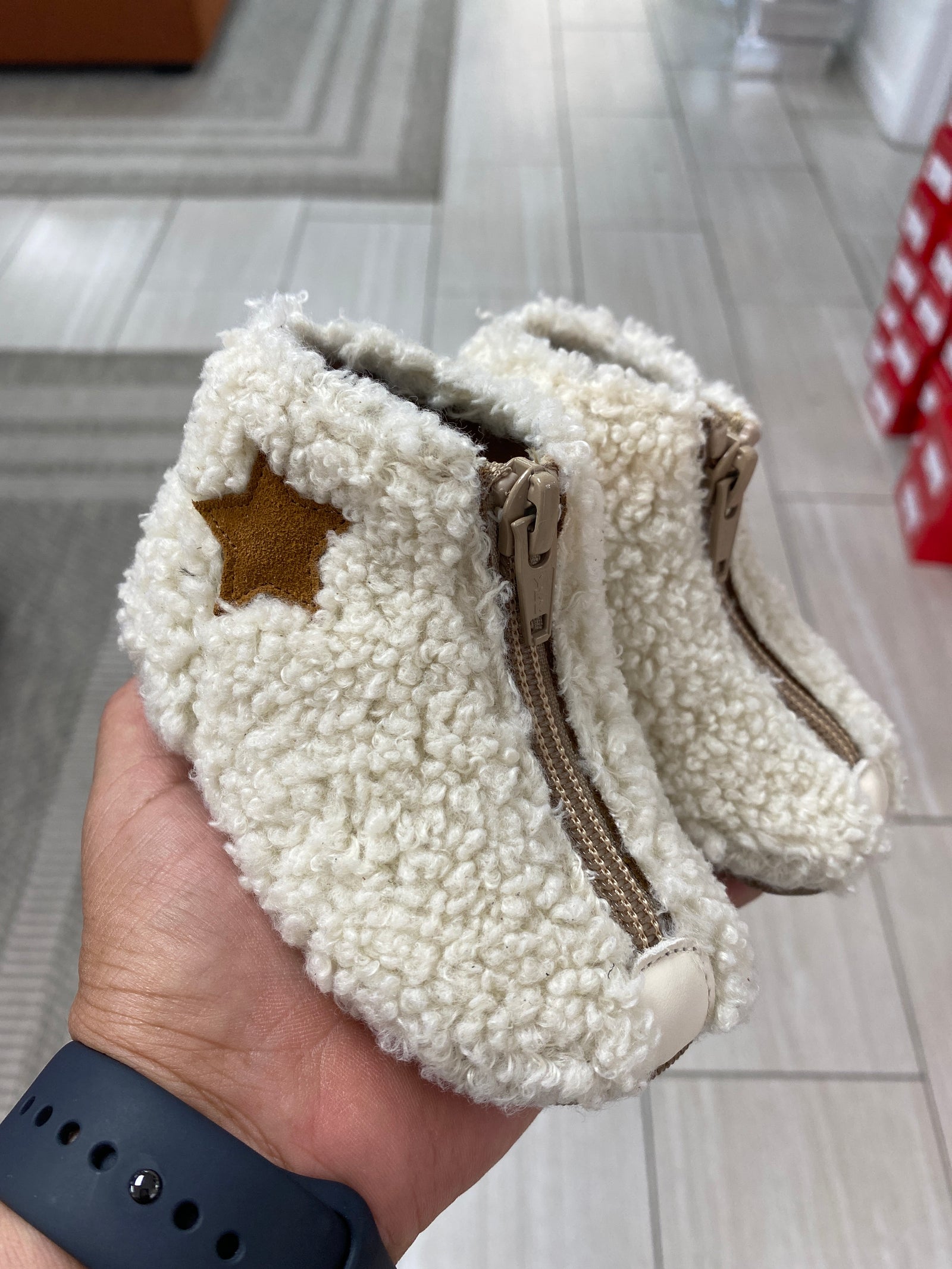 Pepe Shearling Star Zipper Bootie-Tassel Children Shoes