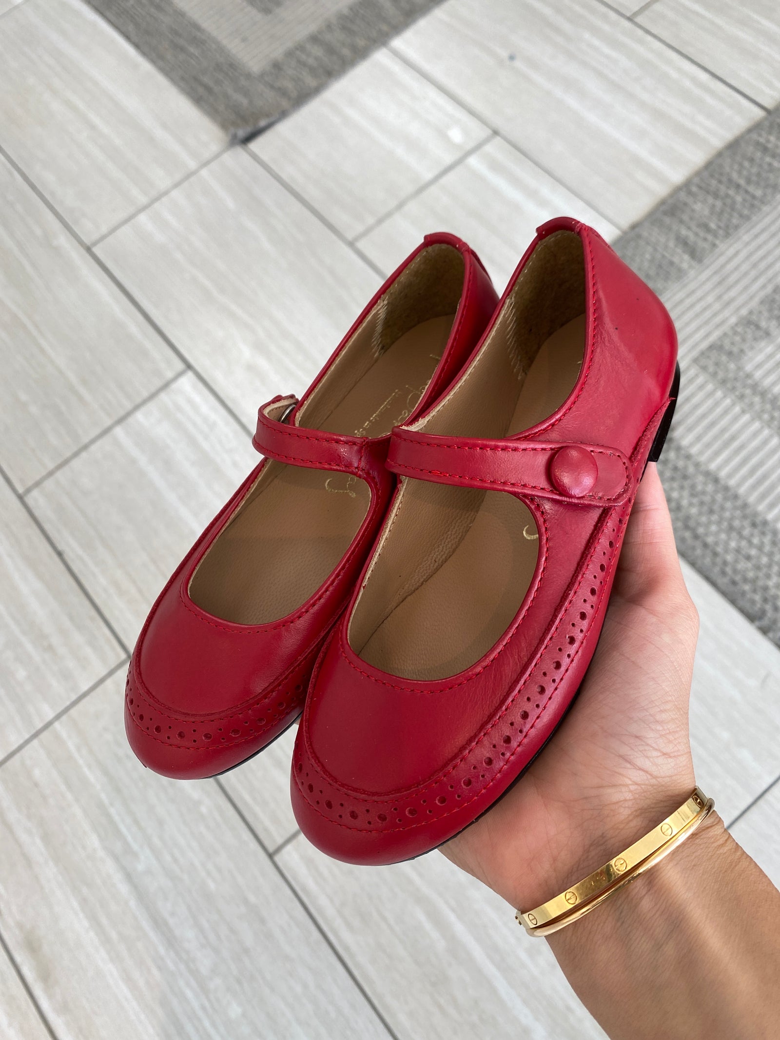 Papanatas Ruby Leather Mary Jane-Tassel Children Shoes