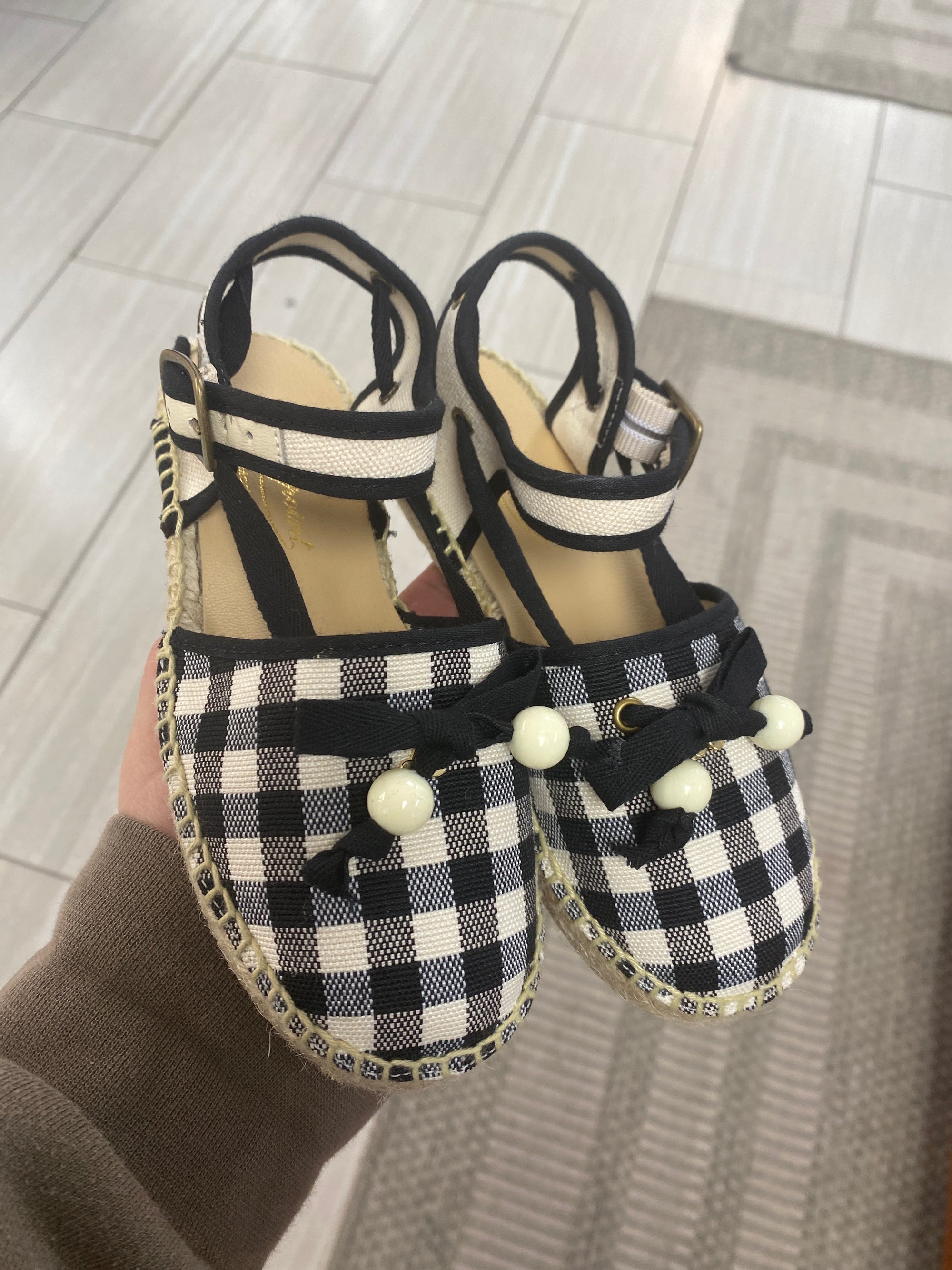 Bonpoint Plaid Evila Shoe-Tassel Children Shoes
