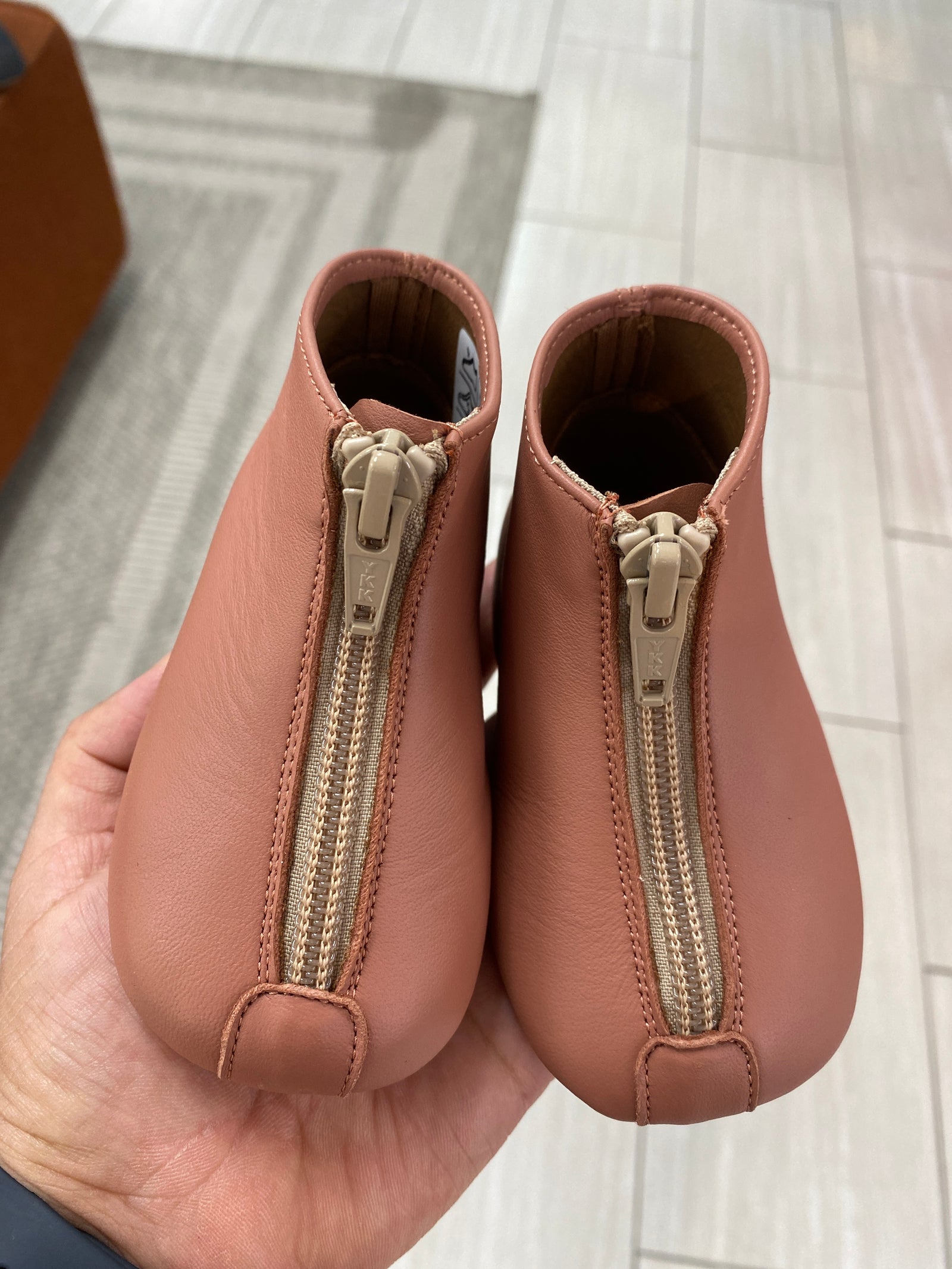 Pepe Rosa Leather Zipper Bootie-Tassel Children Shoes