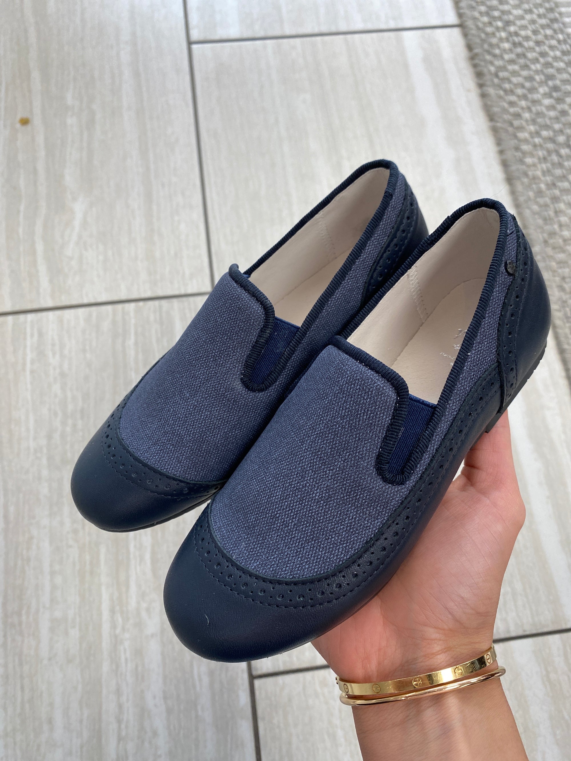 Manuela Navy Smoking Loafer