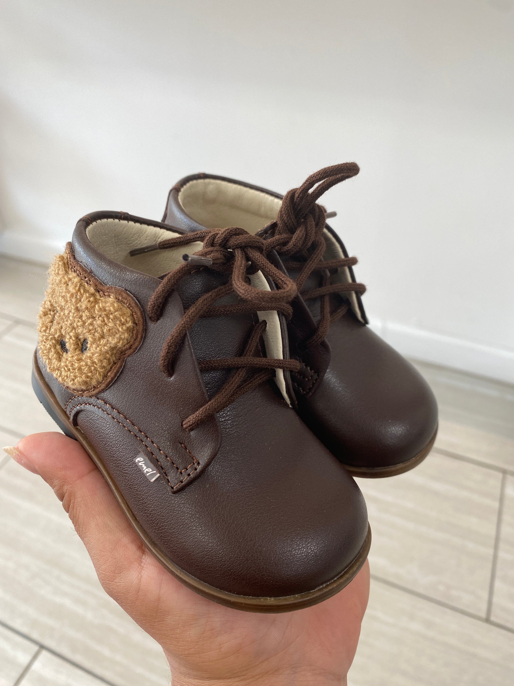 Emel Brown Bear Baby Bootie-Tassel Children Shoes