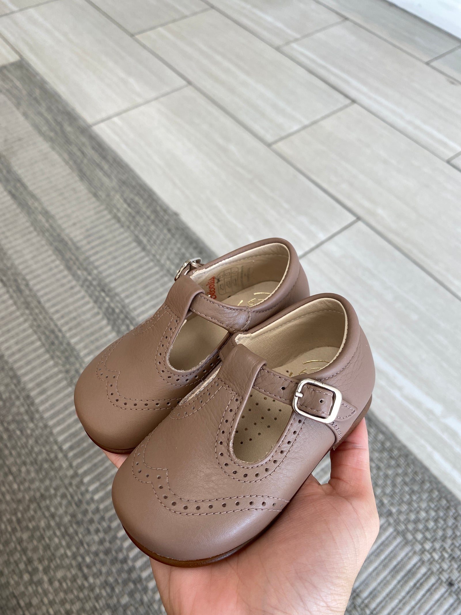 Beberlis Old Rose Wingtip Baby Shoe-Tassel Children Shoes