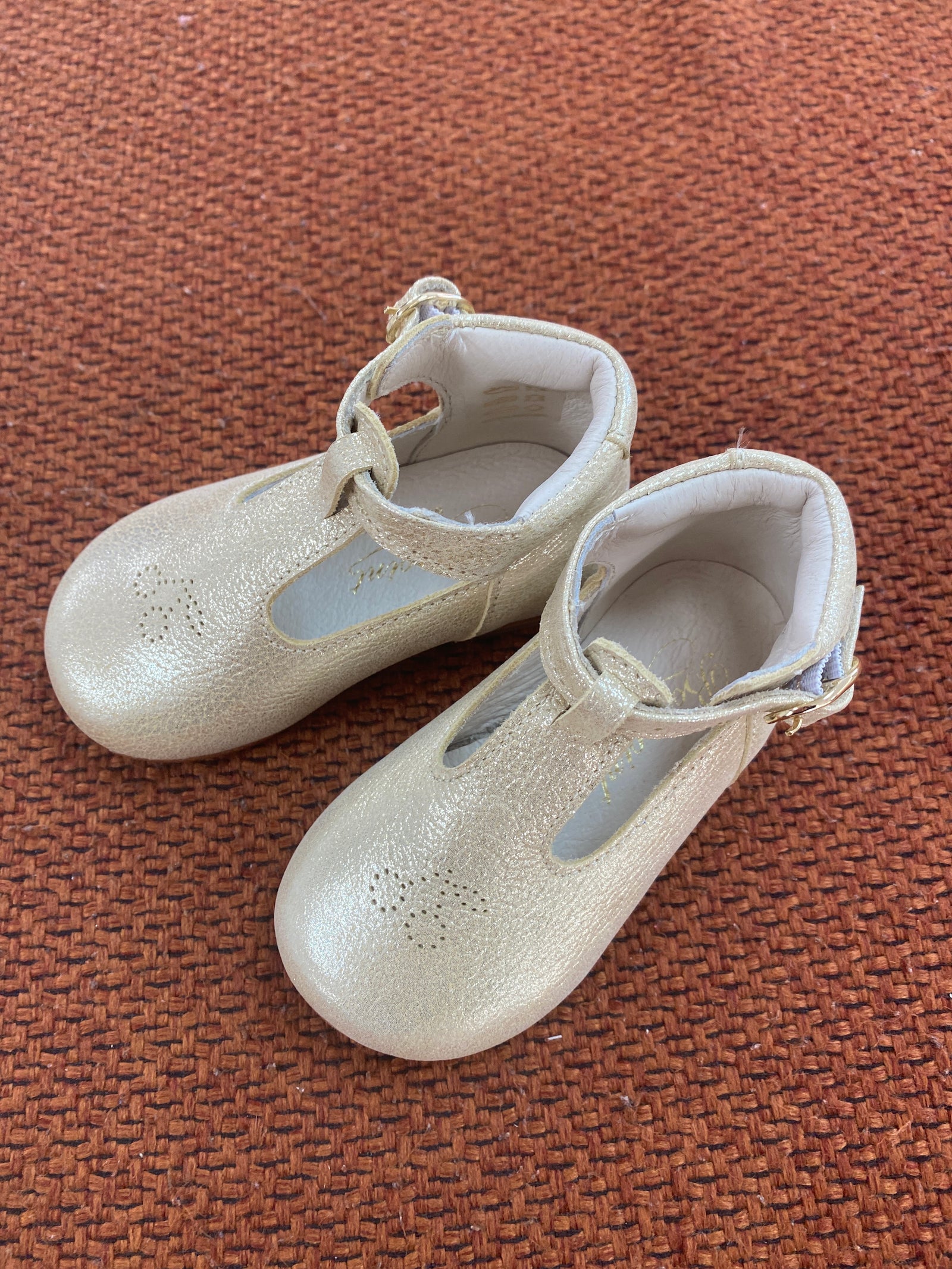 Bonpoint Gold Cherry Baby Shoe-Tassel Children Shoes