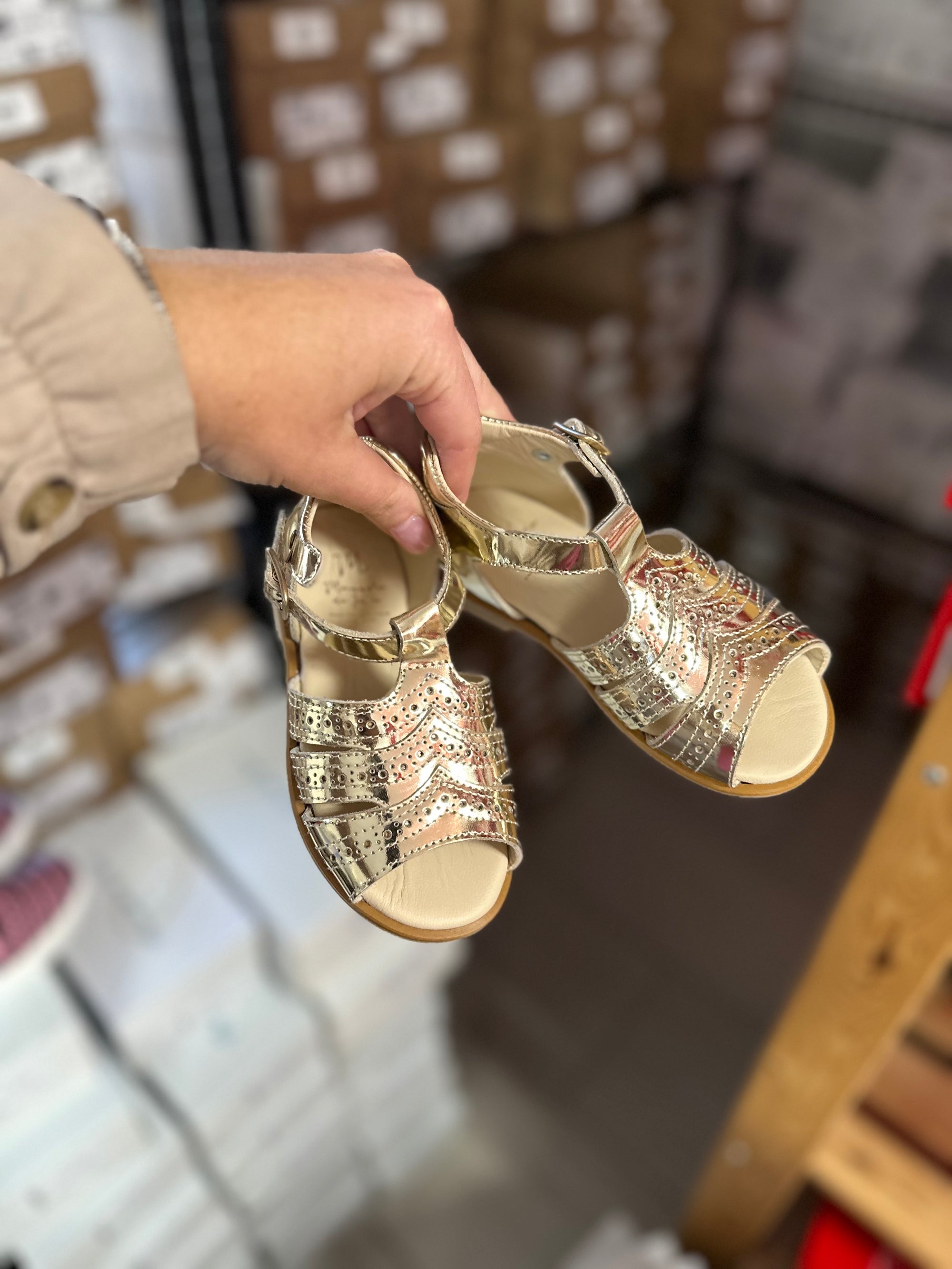 Manuela Platinum Mirror Baby Sandal-Tassel Children Shoes