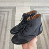 Papanatas Gray and Black Wingtip Bootie-Tassel Children Shoes