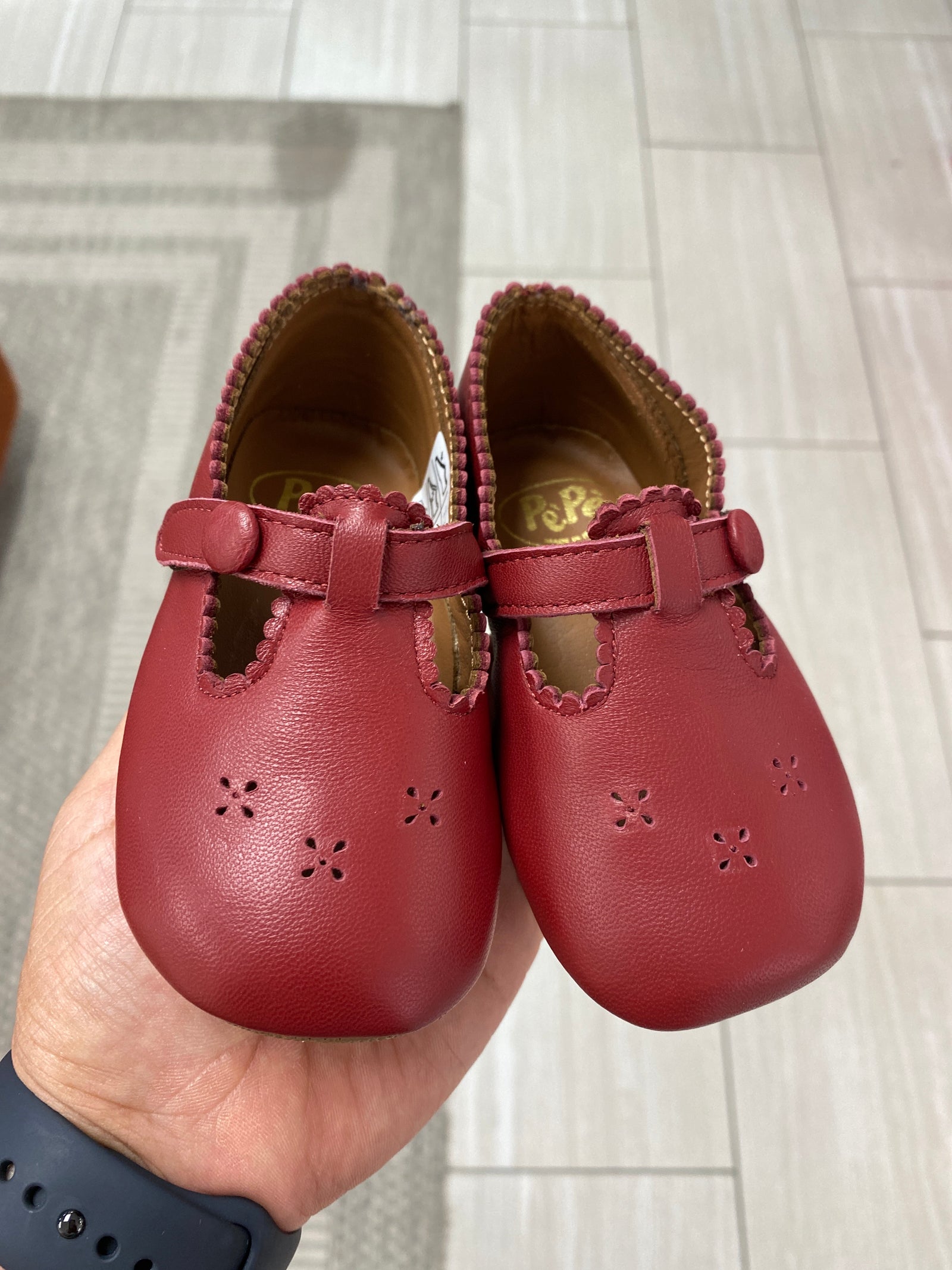 Pepe Ruby Leather T Strap-Tassel Children Shoes