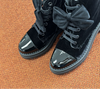 Spain+Co Crushed Velvet Bow Boot-Tassel Children Shoes