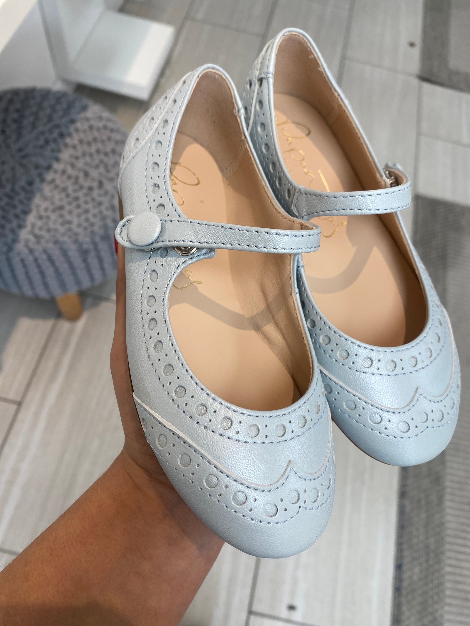 Papanatas Sky Wingtip Mary Jane-Tassel Children Shoes