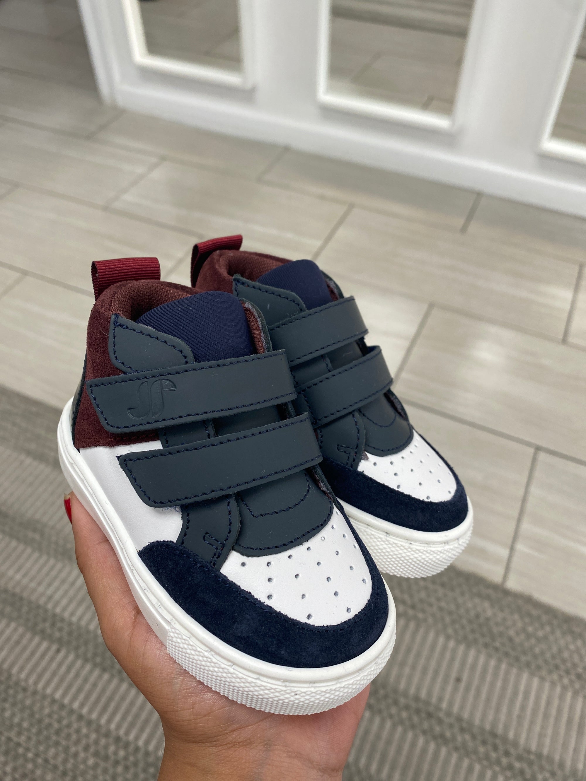 Jacadi Navy Velcro Baby Sneaker-Tassel Children Shoes