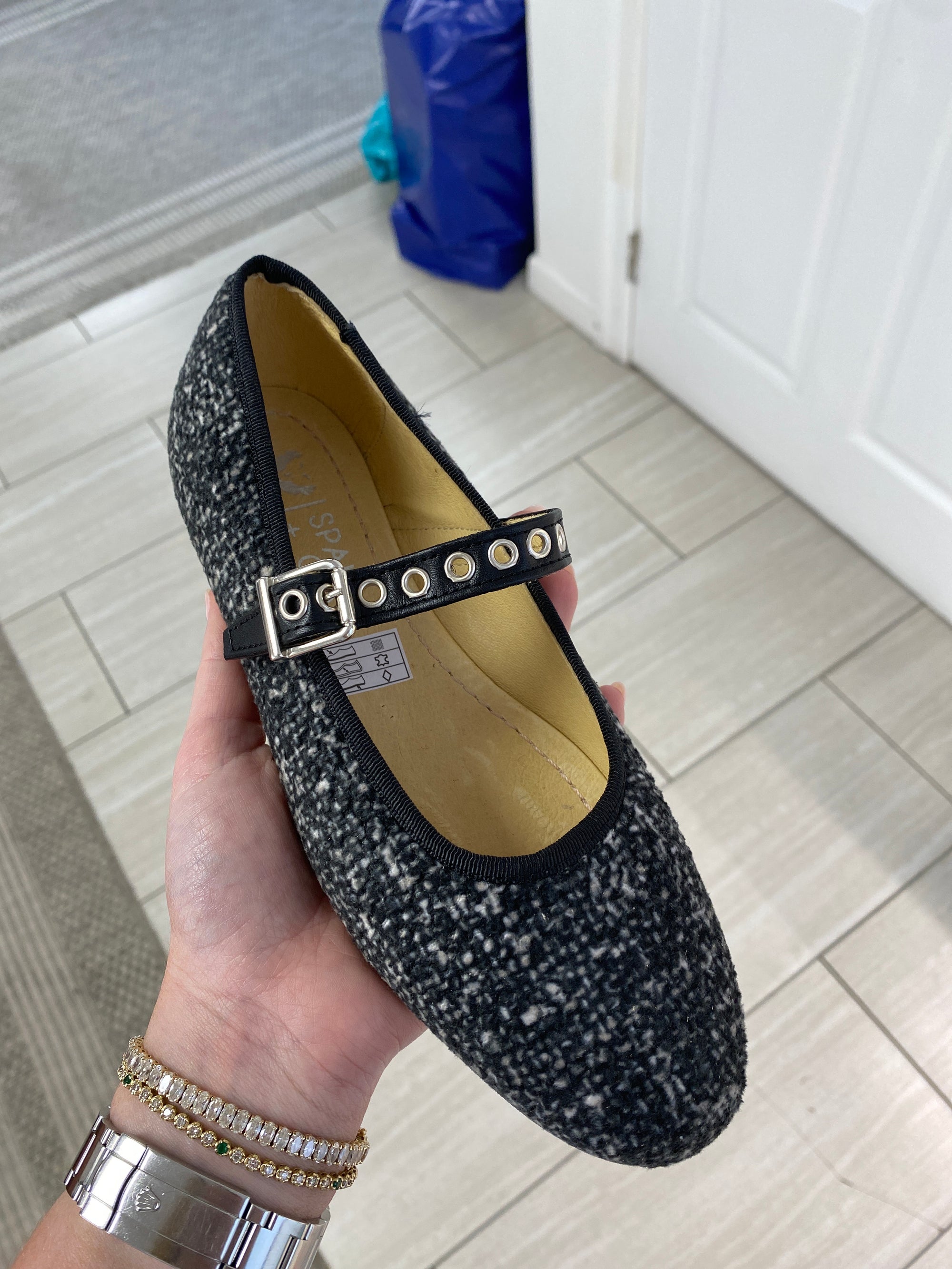 Spain+Co Tweed Buckle Mary Jane-Tassel Children Shoes