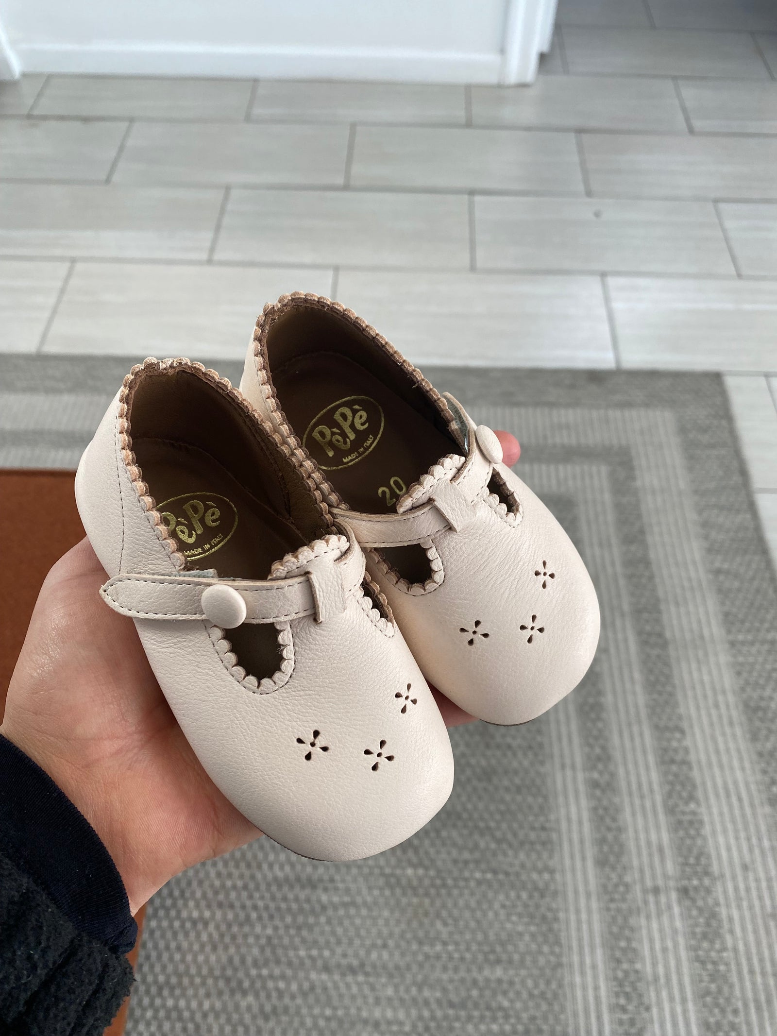 Pepe Sand Perf Softsole Mary Jane-Tassel Children Shoes