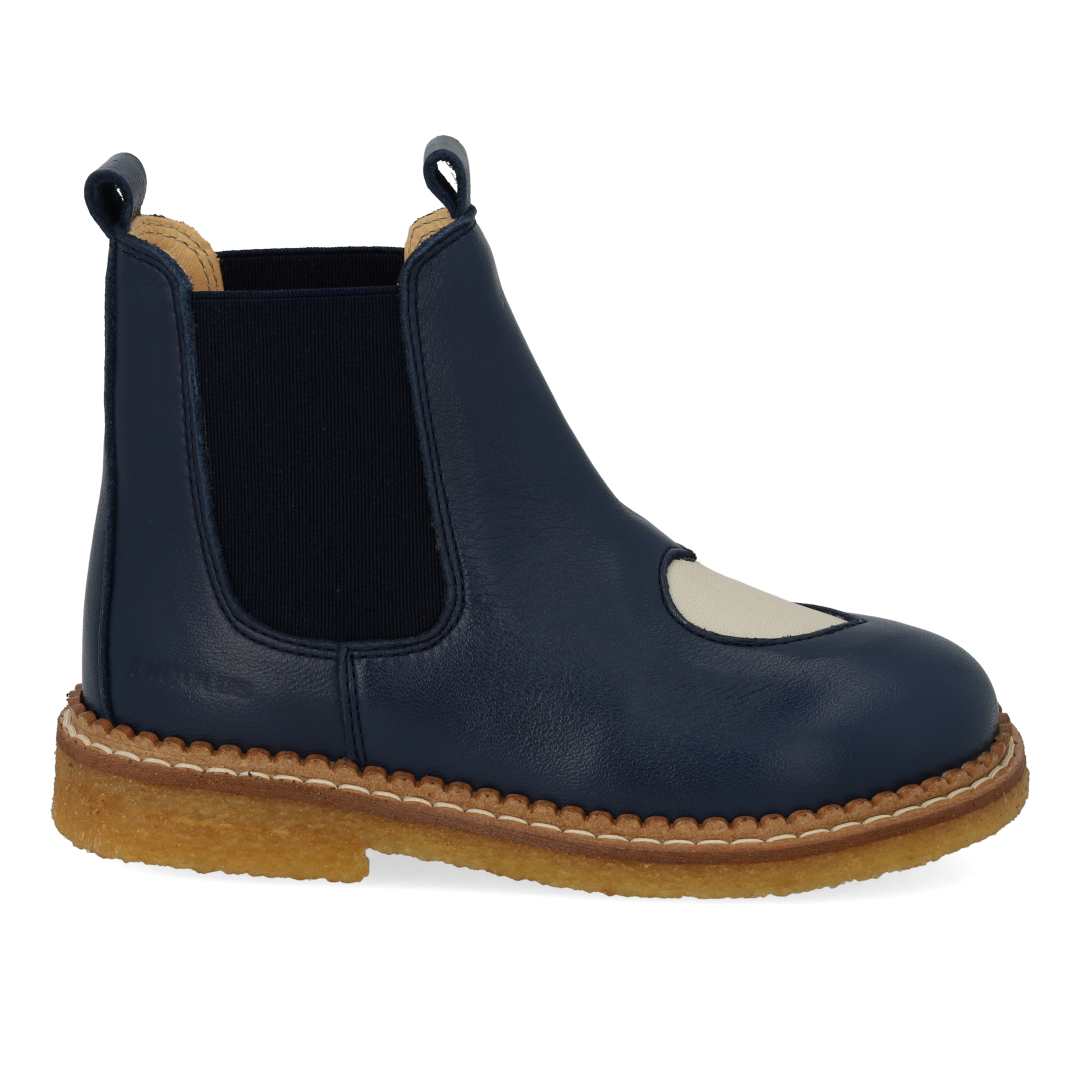 Angulus Navy Heart Boot-Tassel Children Shoes