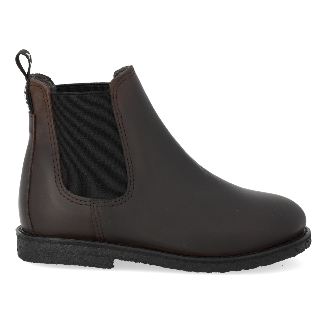 Angulus Dark Brown Elastic Boot-Tassel Children Shoes
