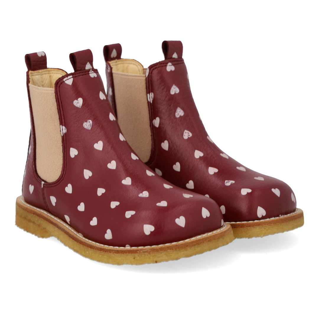 Angulus Berry Heart Elastic Boot-Tassel Children Shoes