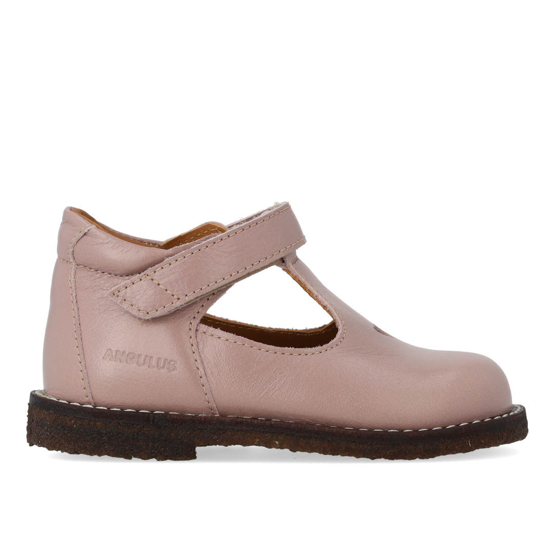 Angulus Faded Rose Heart Baby T Strap-Tassel Children Shoes