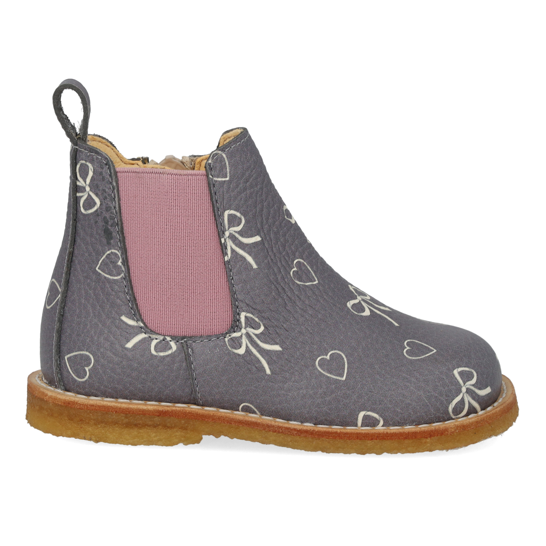Angulus Lavender Heart Boot-Tassel Children Shoes