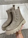 Manuela Soft Taupe Chunky Wingtip Boot-Tassel Children Shoes
