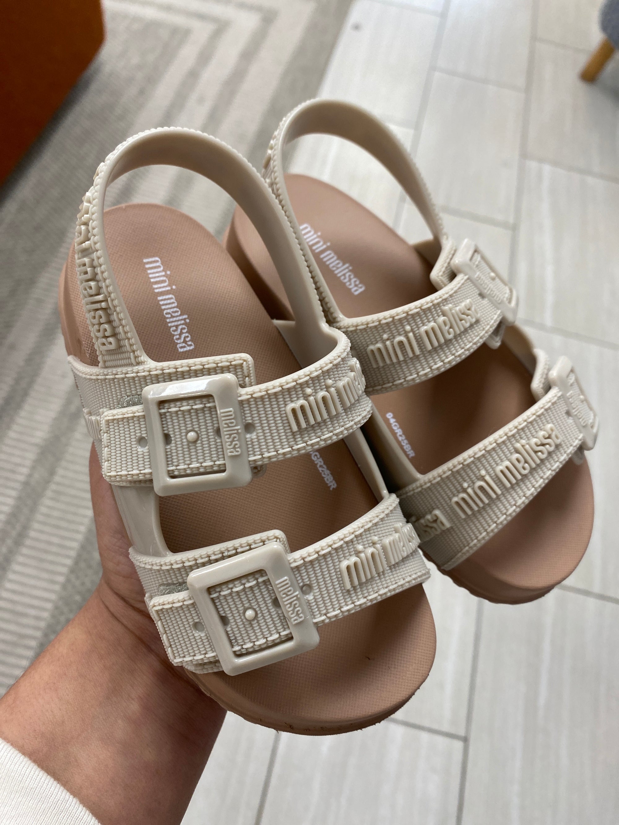 Mini Melissa Tan Cozy Sandal-Tassel Children Shoes