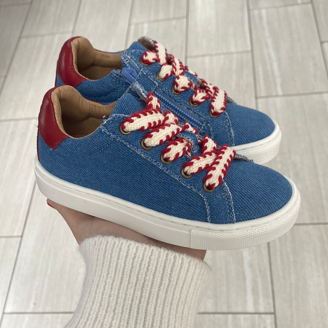 Porte Denim Zipper Sneaker-Tassel Children Shoes