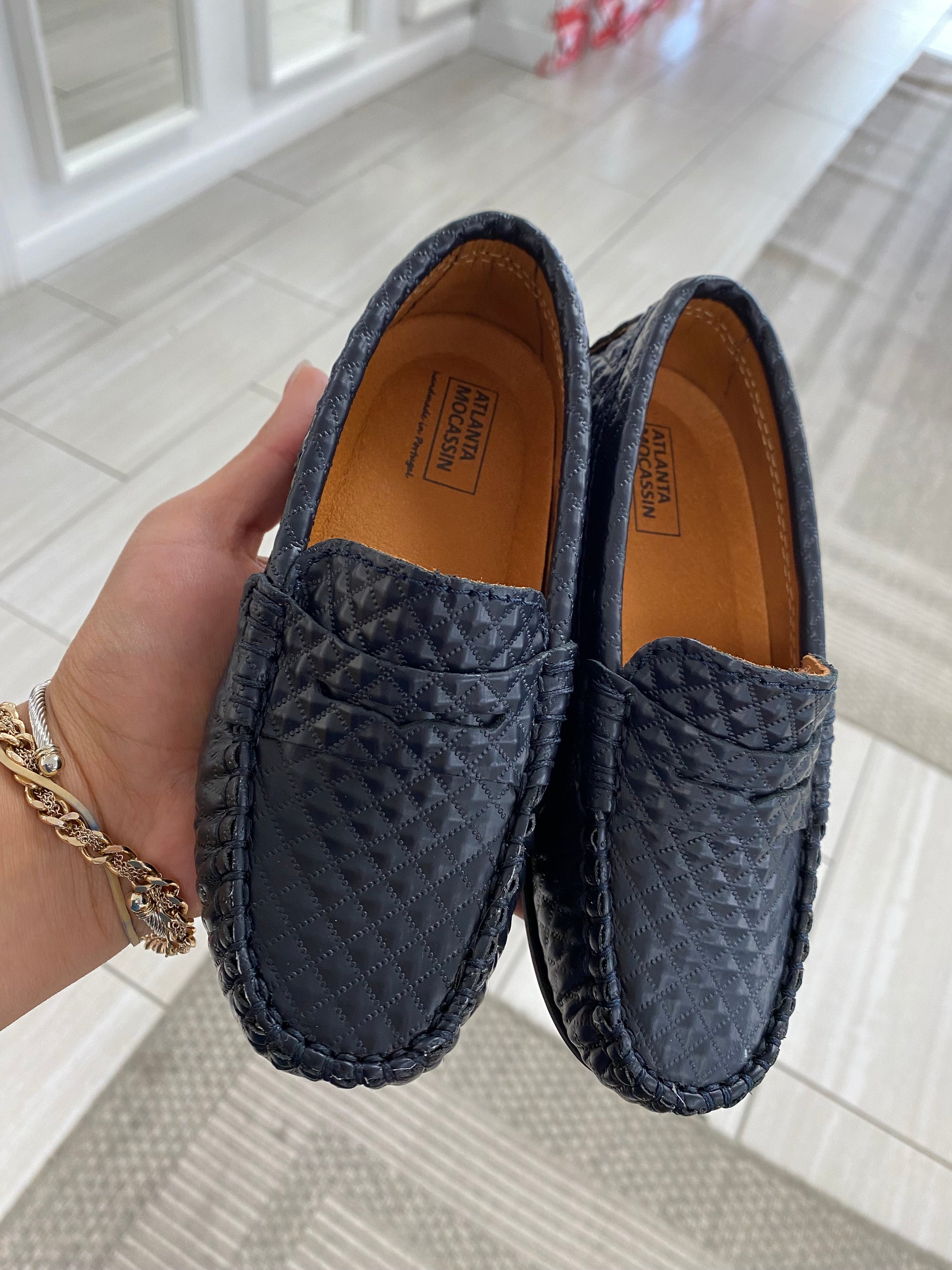 Atlanta Mocassin Navy Pressed Penny Loafer