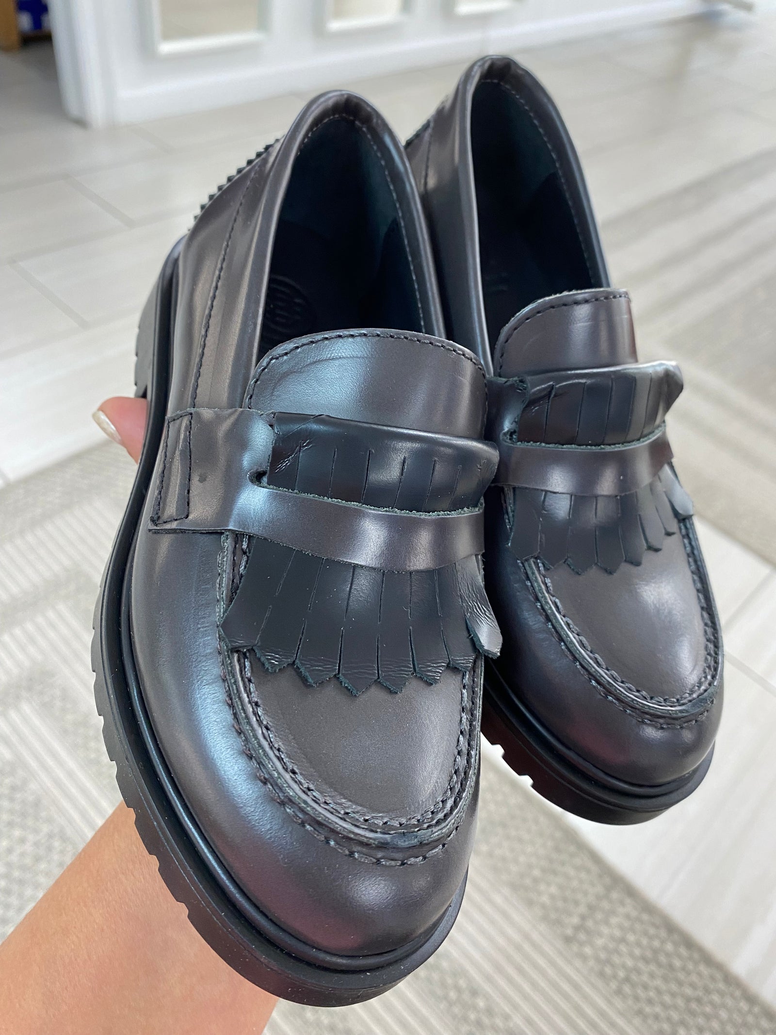 Blublonc Smoke Fringe Loafer-Tassel Children Shoes